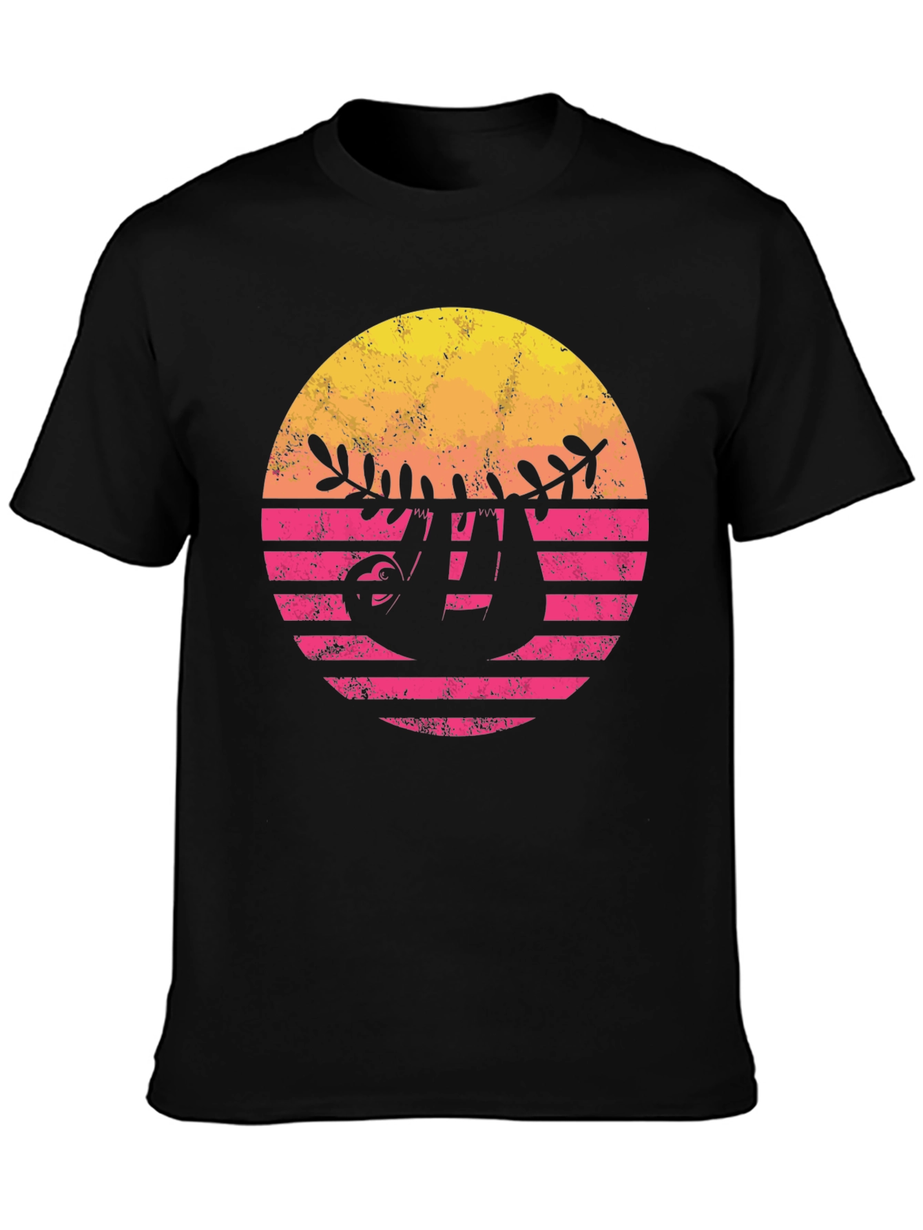 Retro Sloth Sunset Graphic Tee