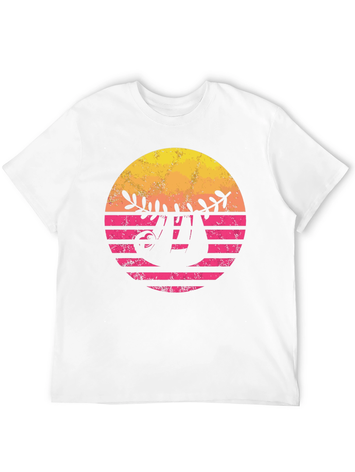Retro Sloth Sunset Graphic Tee