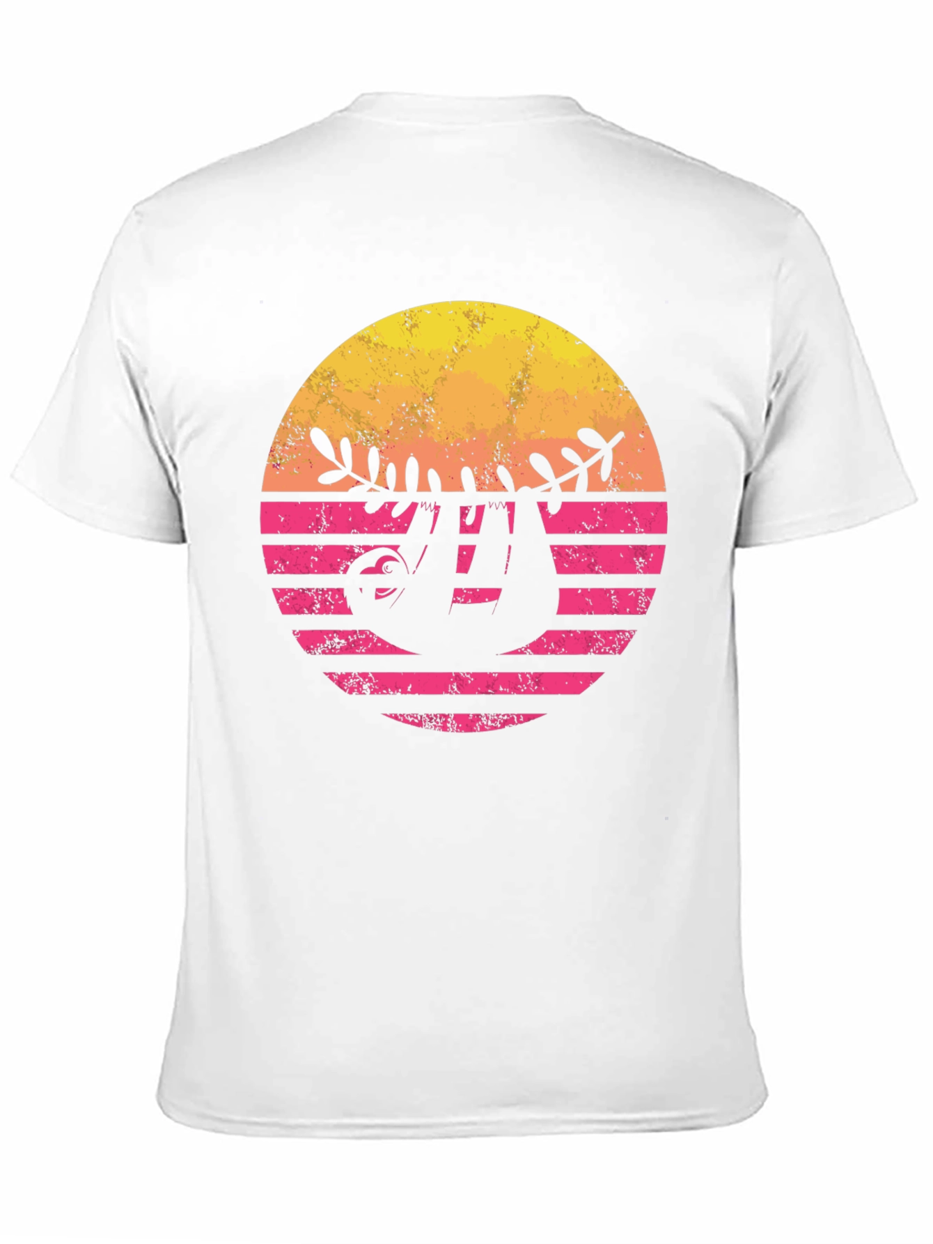 Retro Sloth Sunset Graphic Tee