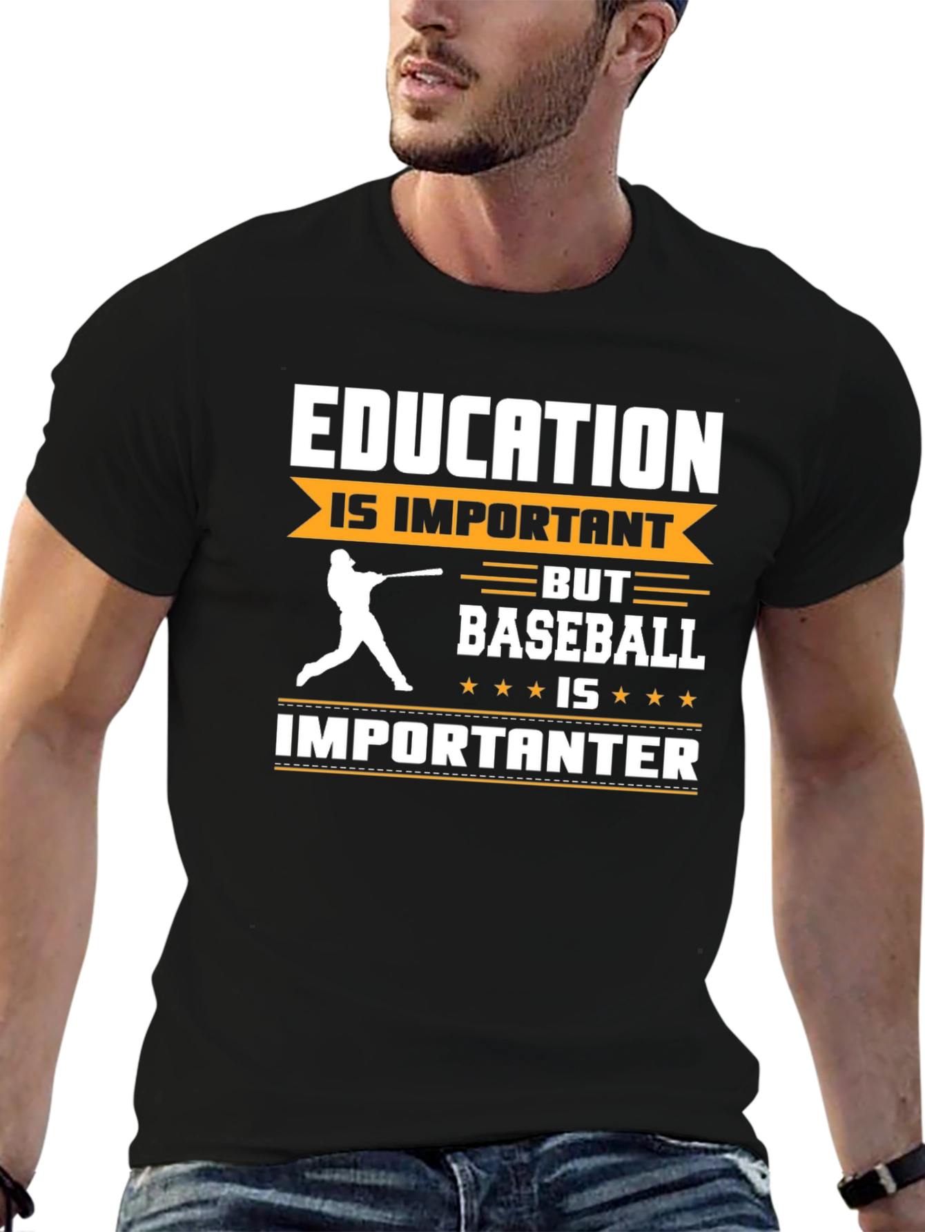 Education Important? Baseball Importanter Funny Graphic Tee