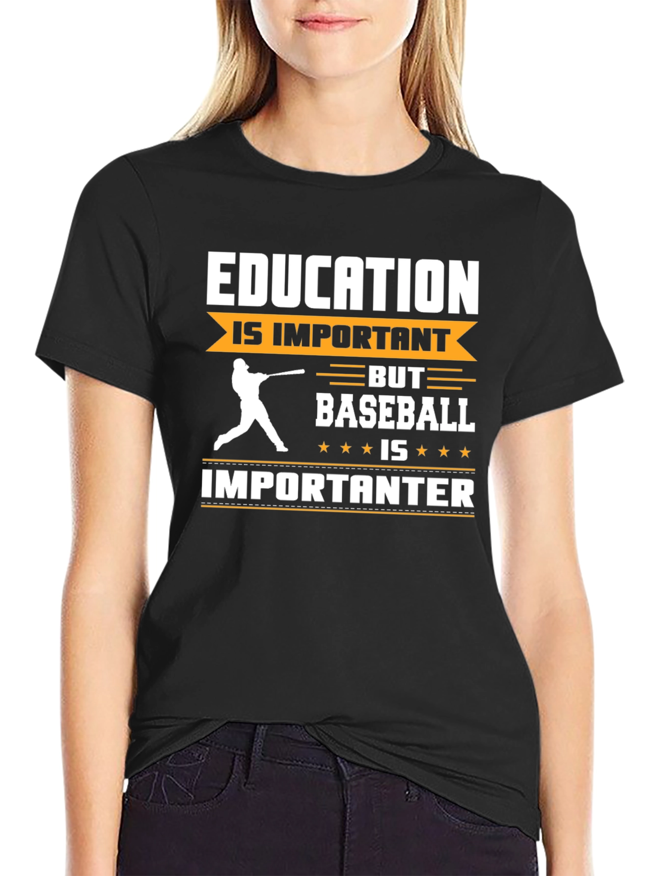 Education Important? Baseball Importanter Funny Graphic Tee