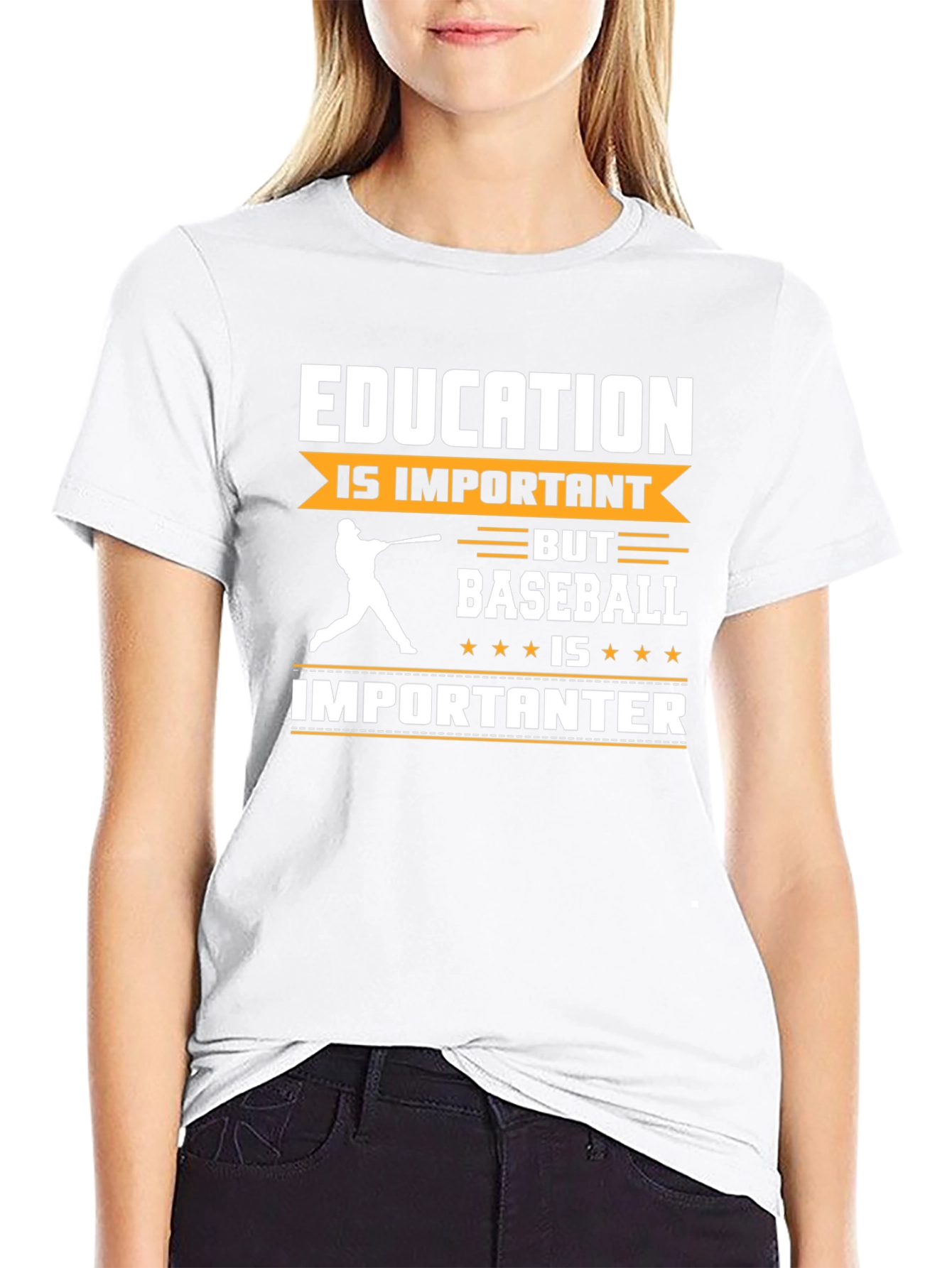Education Important? Baseball Importanter Funny Graphic Tee