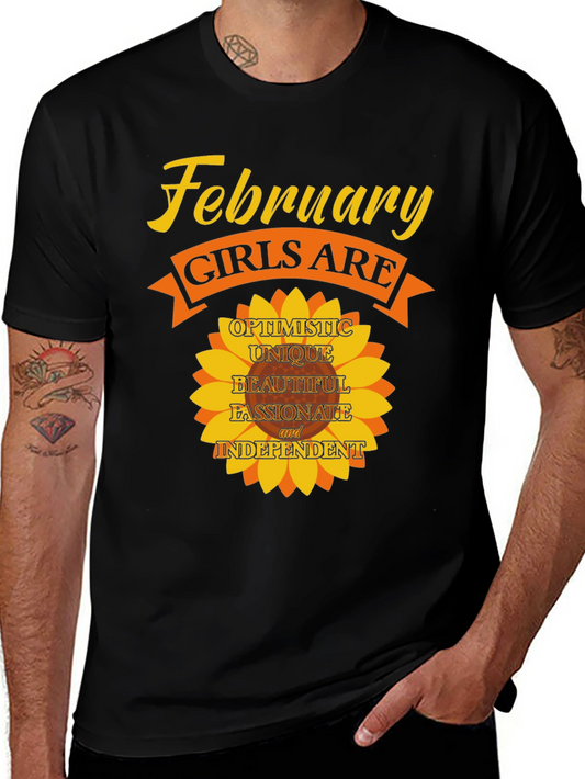 February Girls T-Shirt - Optimistic Unique Beautiful Tee