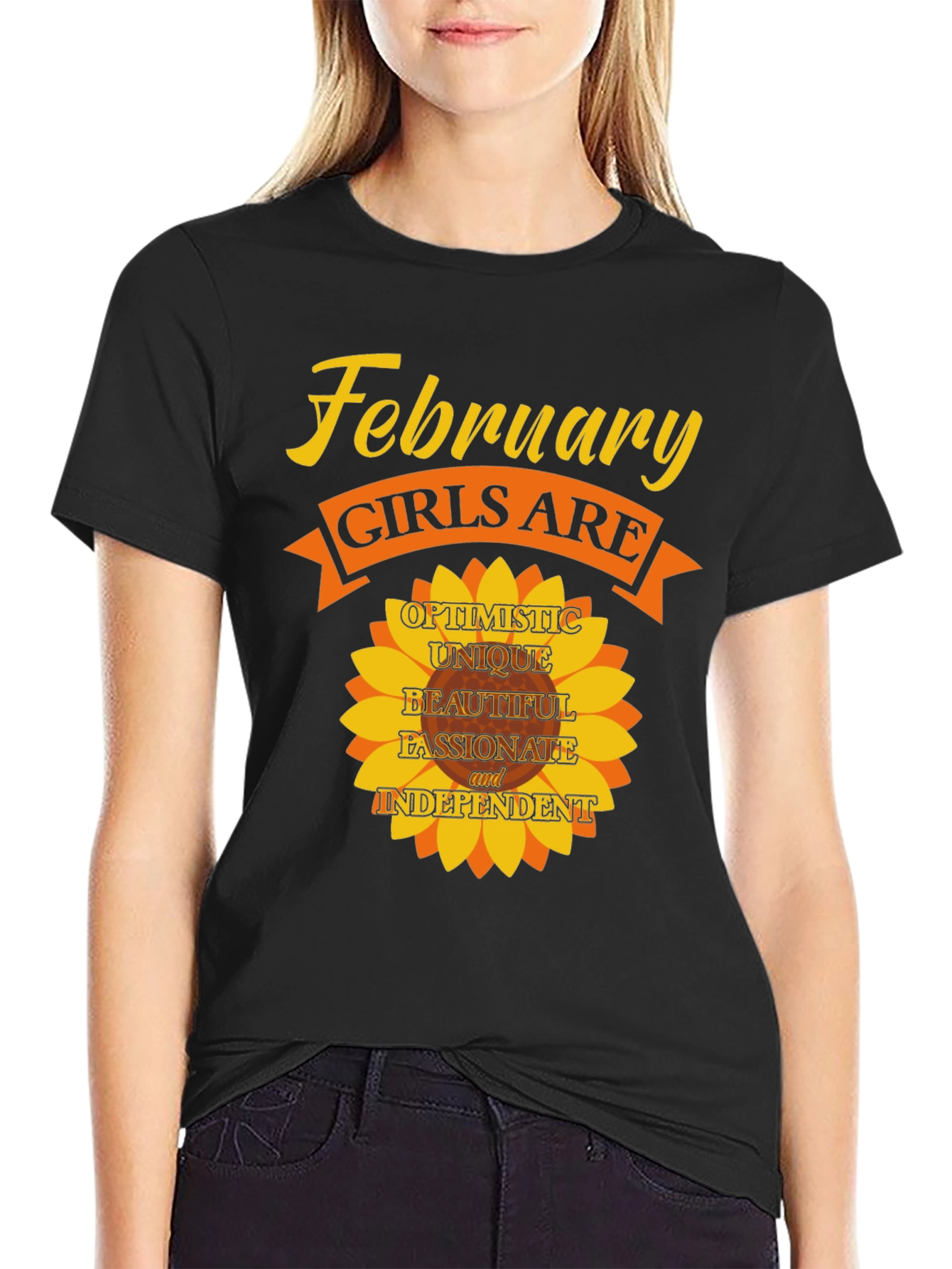 February Girls T-Shirt - Optimistic Unique Beautiful Tee