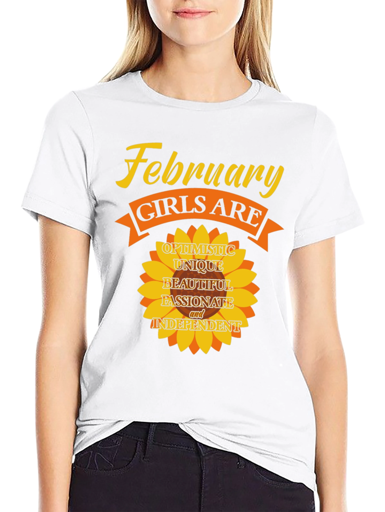 February Girls T-Shirt - Optimistic Unique Beautiful Tee