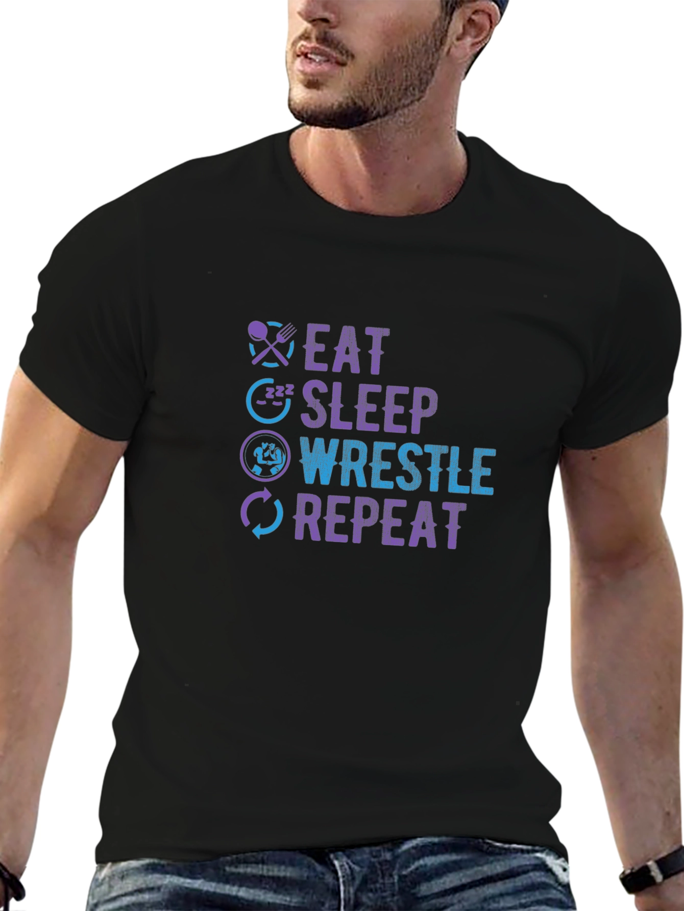 Eat Sleep Wrestle Repeat T-Shirt