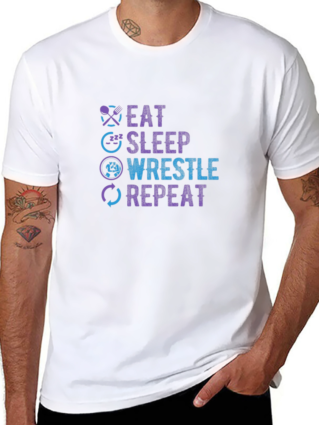 Eat Sleep Wrestle Repeat T-Shirt