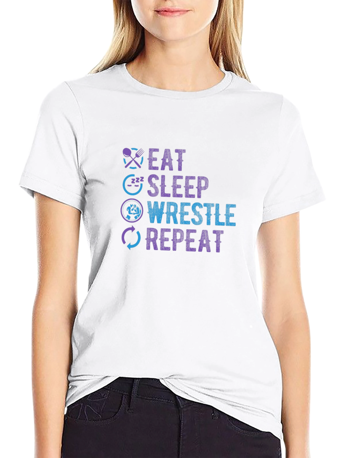 Eat Sleep Wrestle Repeat T-Shirt