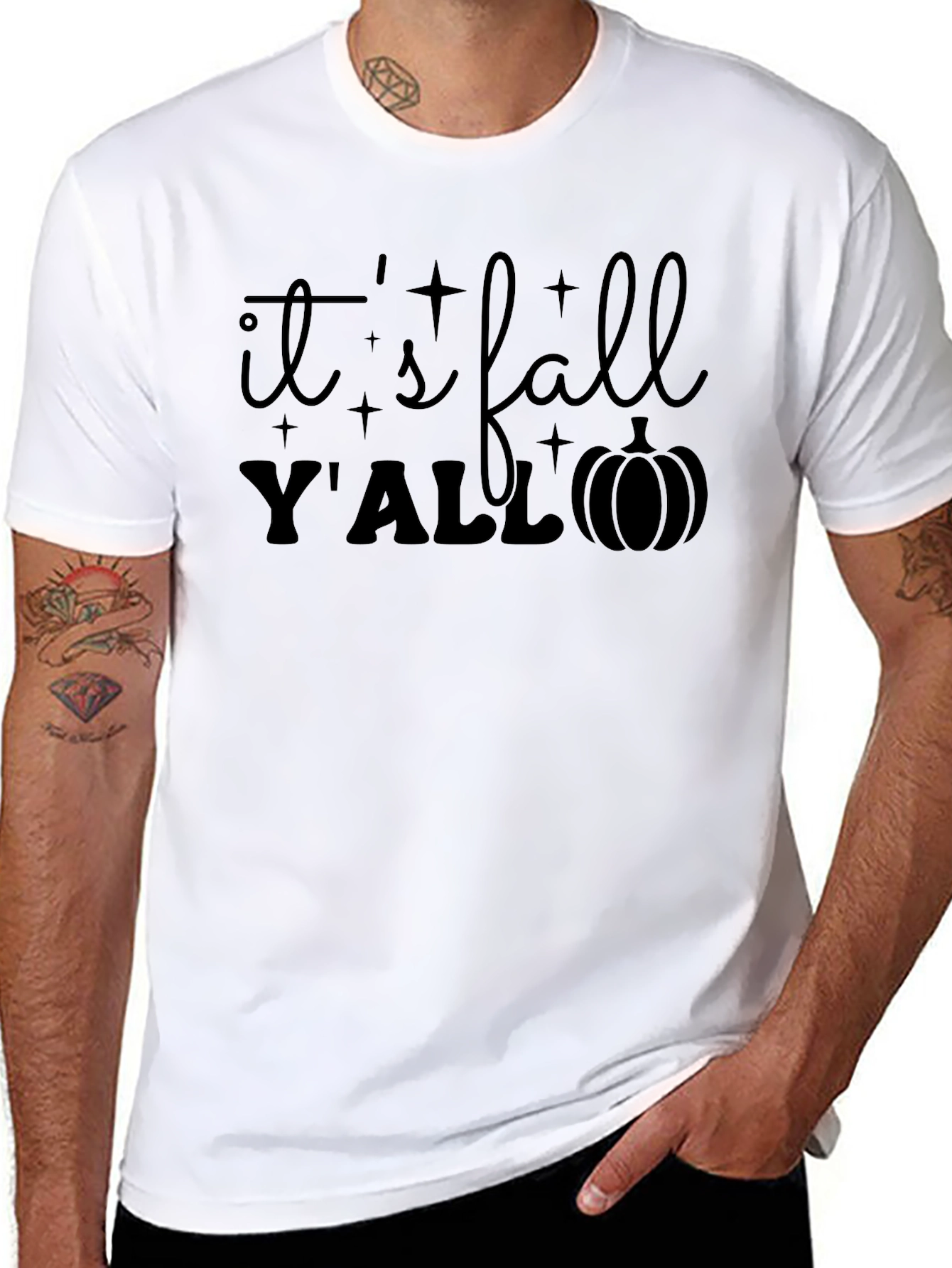 Its Fall Yall Graphic Tee - Trendy Autumn Apparel