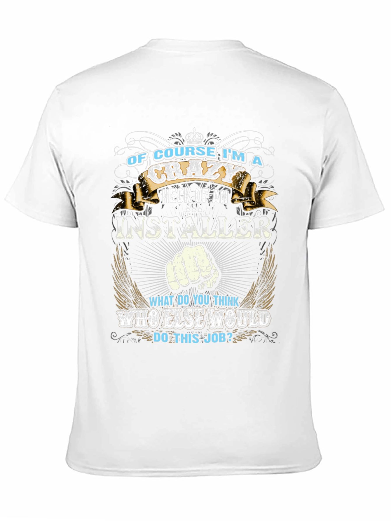 Crazy Installer Graphic T-Shirt - Black