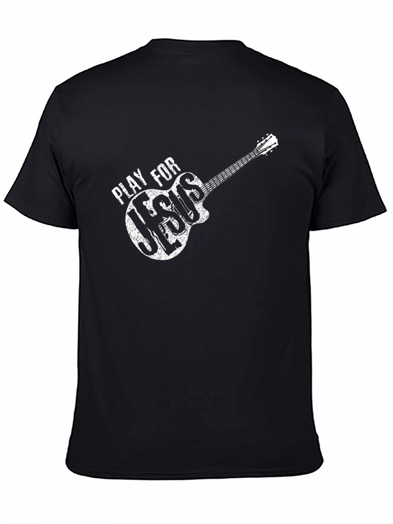 Play For Jesus Guitar T-Shirt - Black