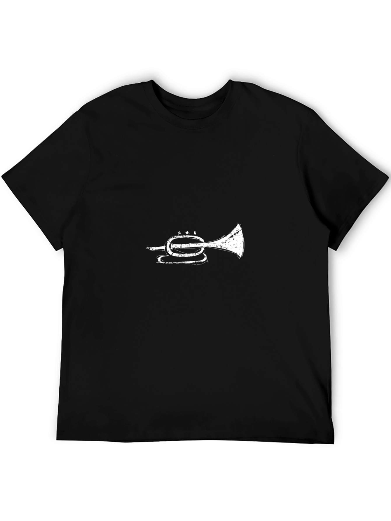 Trumpet Graphic Tee - Black Cotton T-Shirt