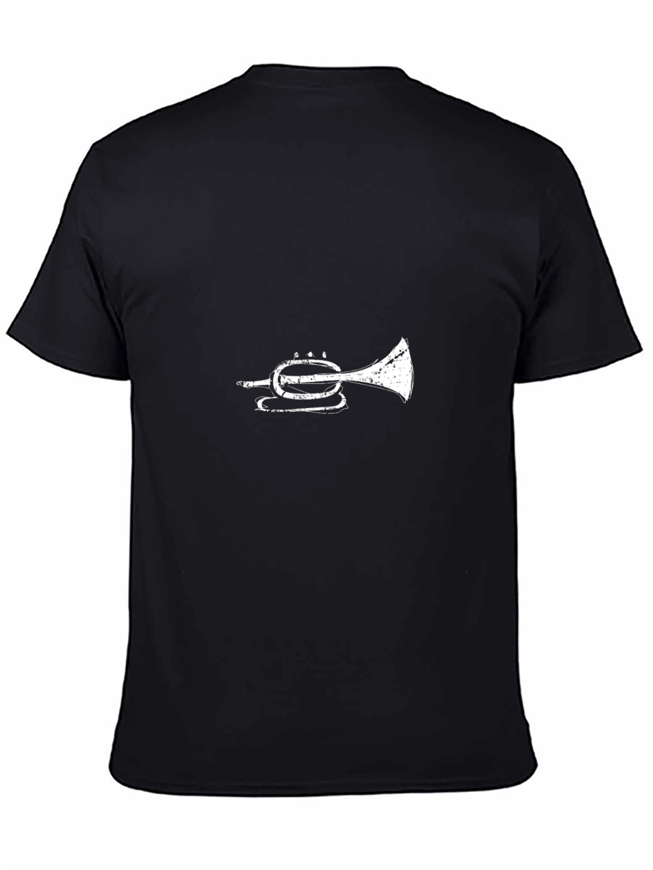 Trumpet Graphic Tee - Black Cotton T-Shirt