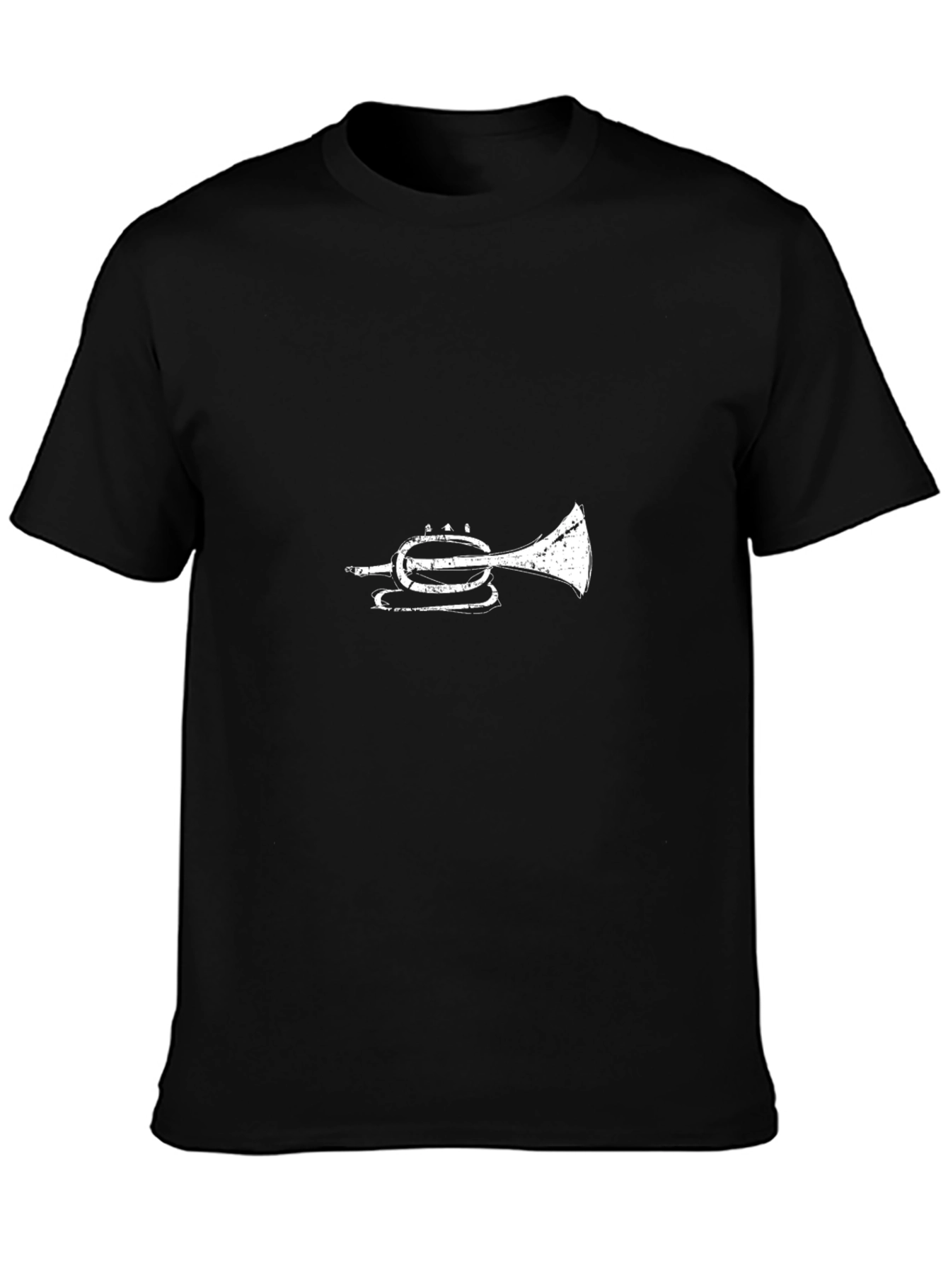 Trumpet Graphic Tee - Black Cotton T-Shirt