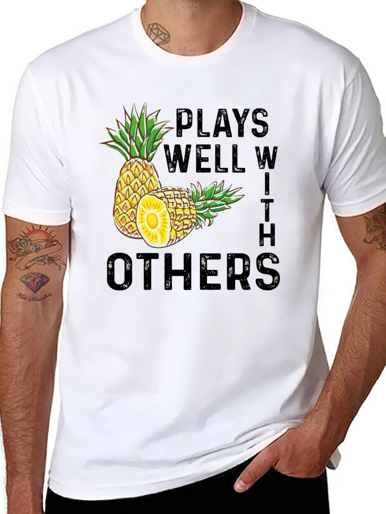 Plays Well With Others Pineapple Graphic Tee