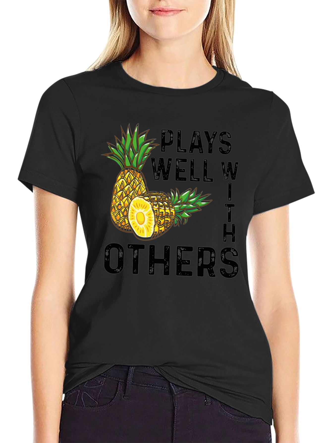 Plays Well With Others Pineapple Graphic Tee