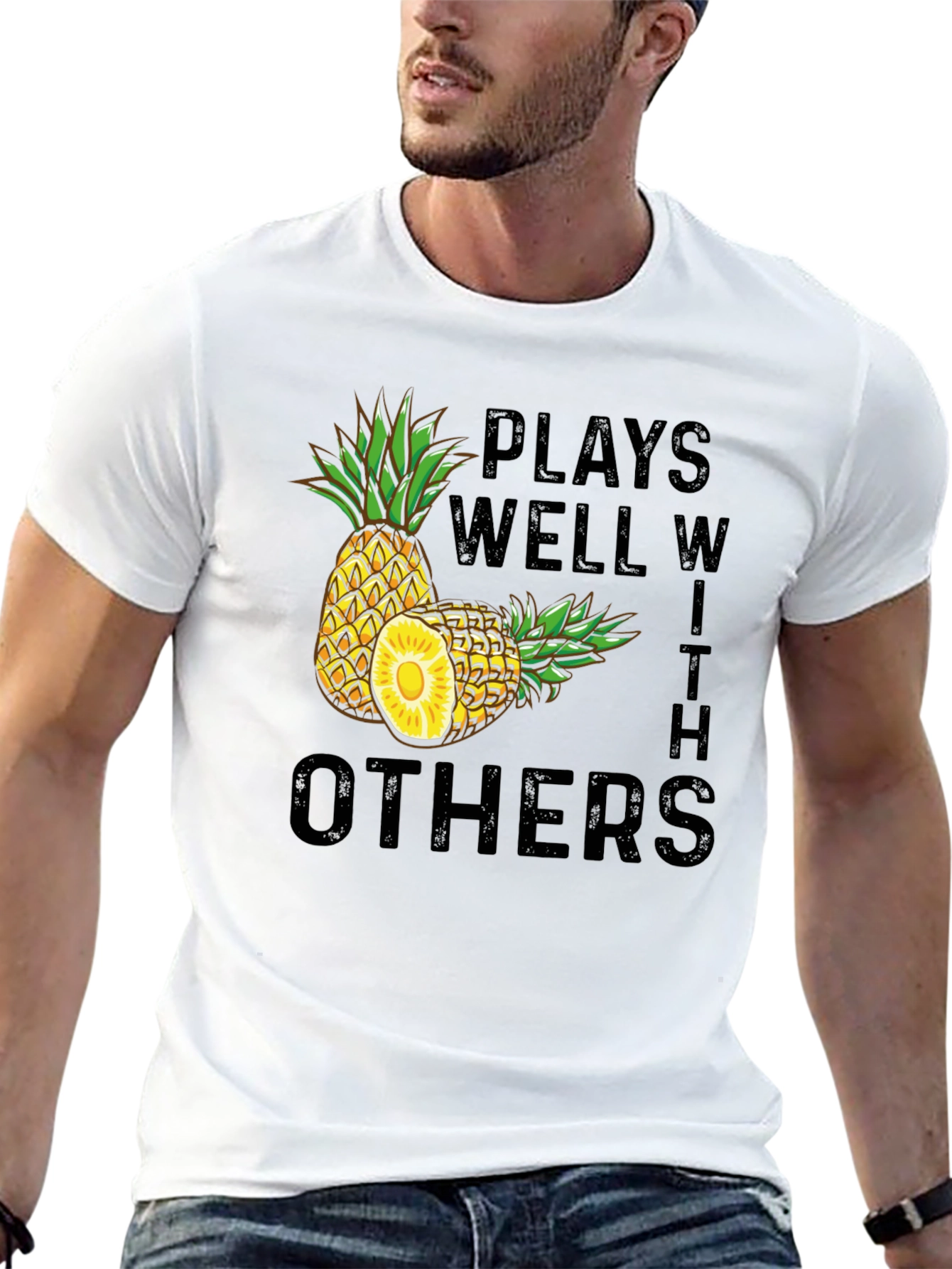 Plays Well With Others Pineapple Graphic Tee