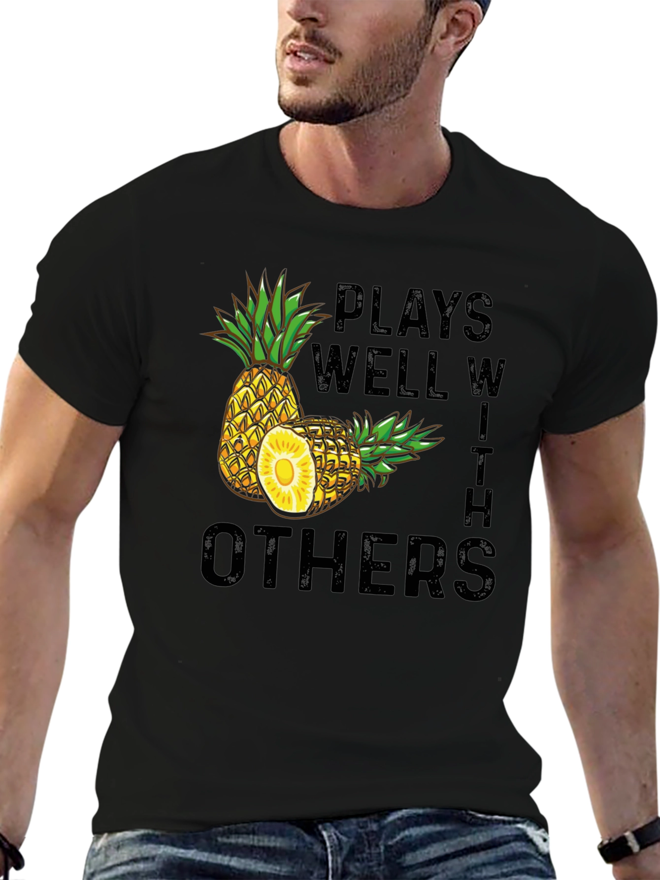 Plays Well With Others Pineapple Graphic Tee