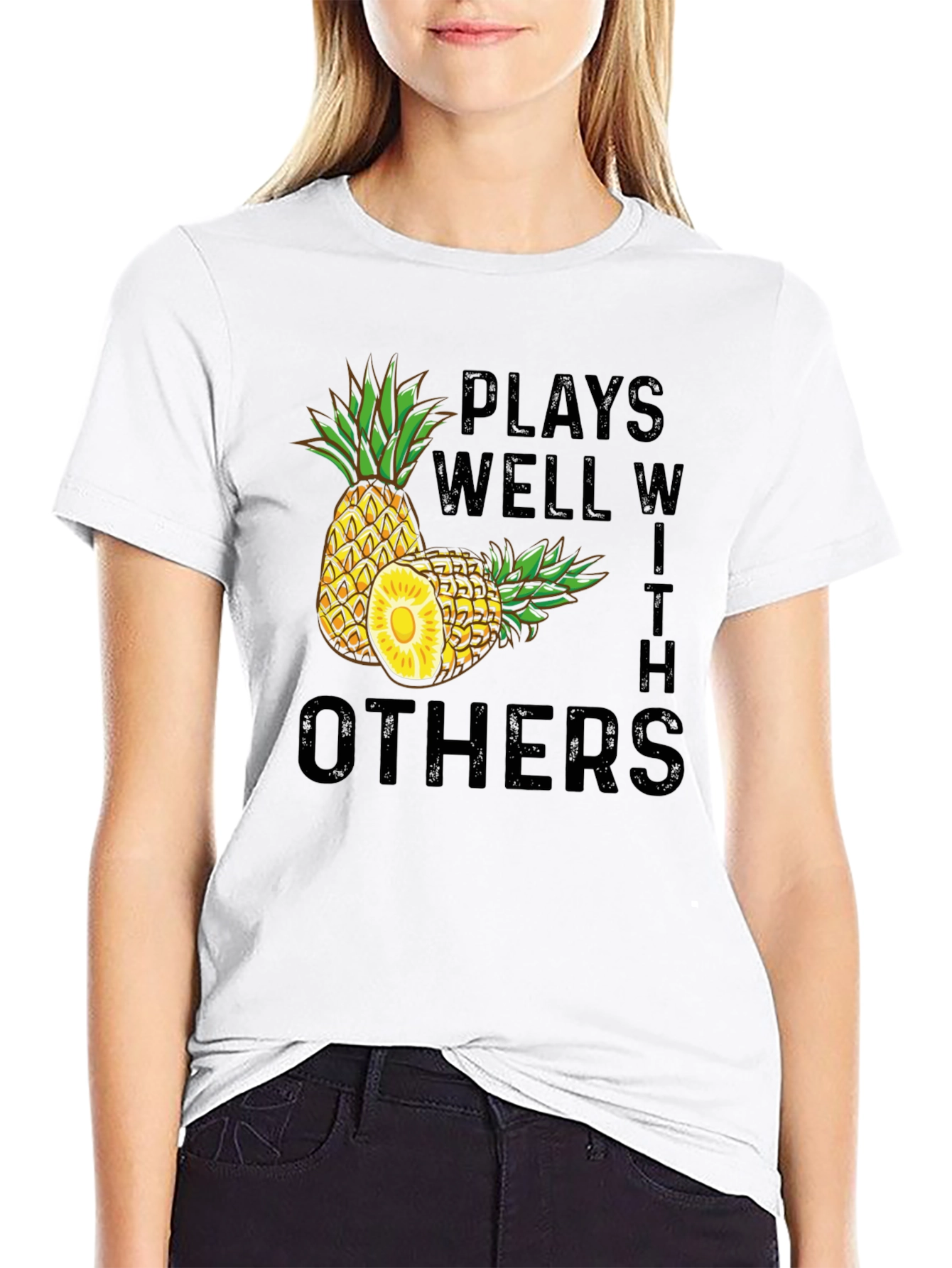 Plays Well With Others Pineapple Graphic Tee