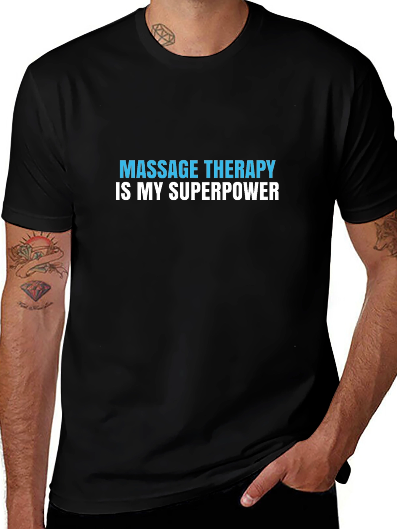Massage Therapy Superpower T-Shirt - Black