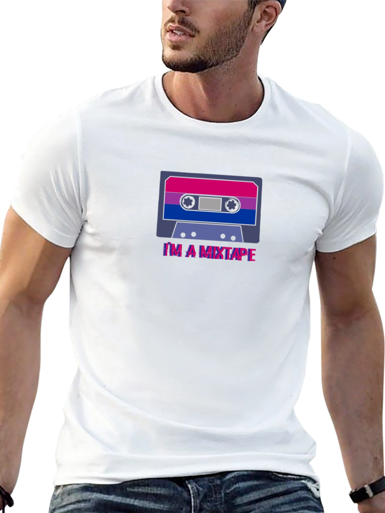 Bisexual Pride Cassette Tape T-Shirt