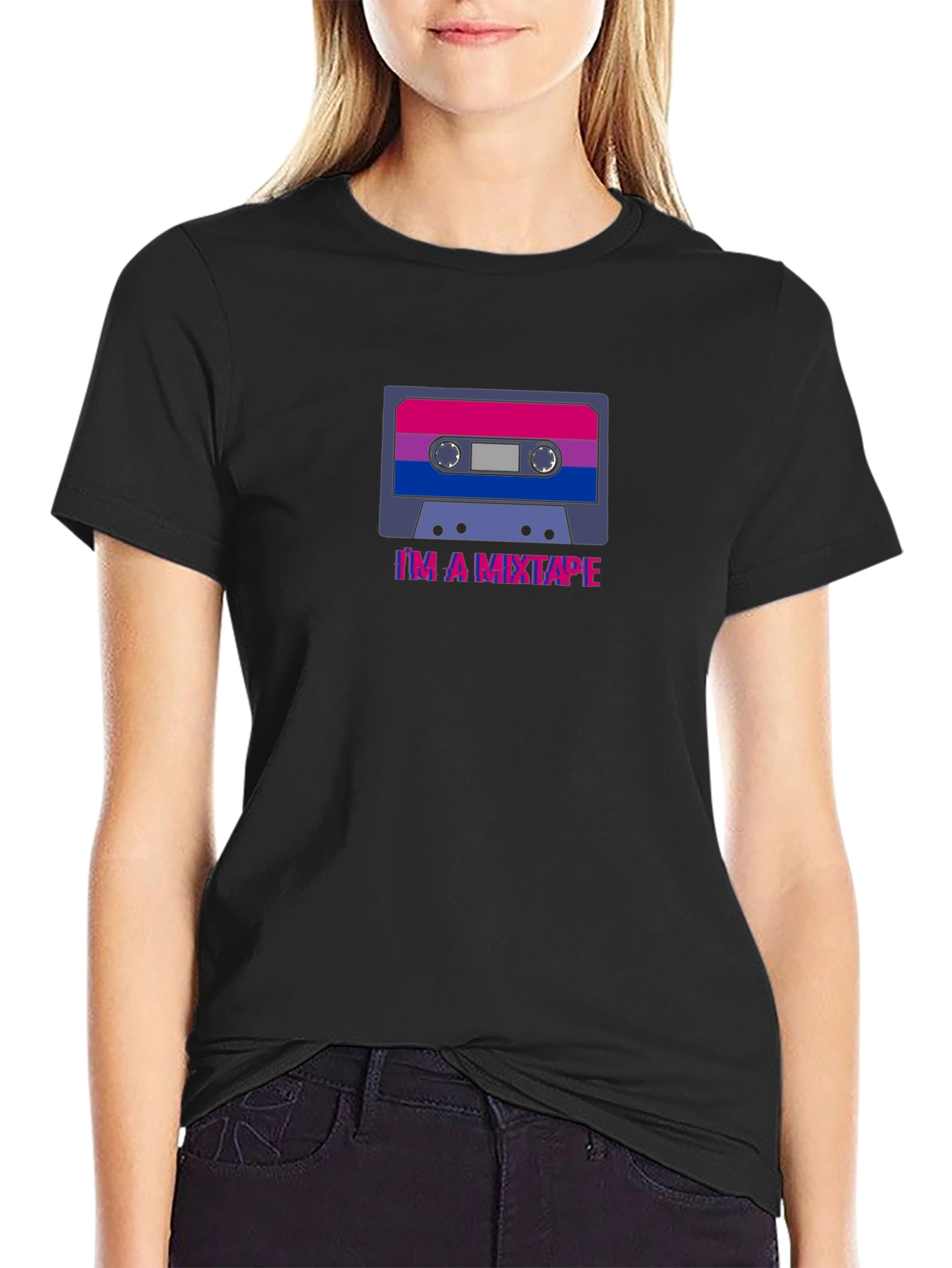Bisexual Pride Cassette Tape T-Shirt