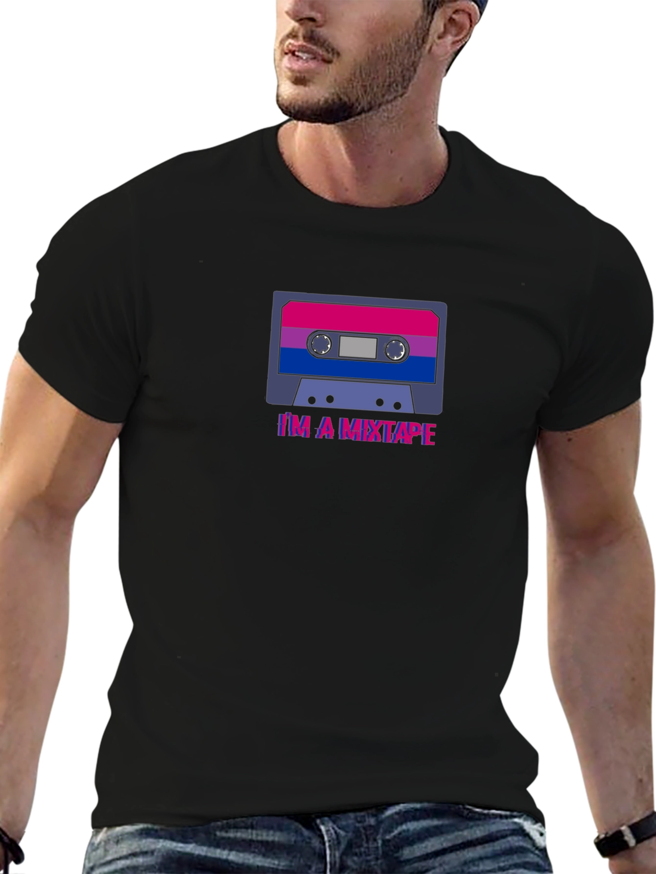 Bisexual Pride Cassette Tape T-Shirt