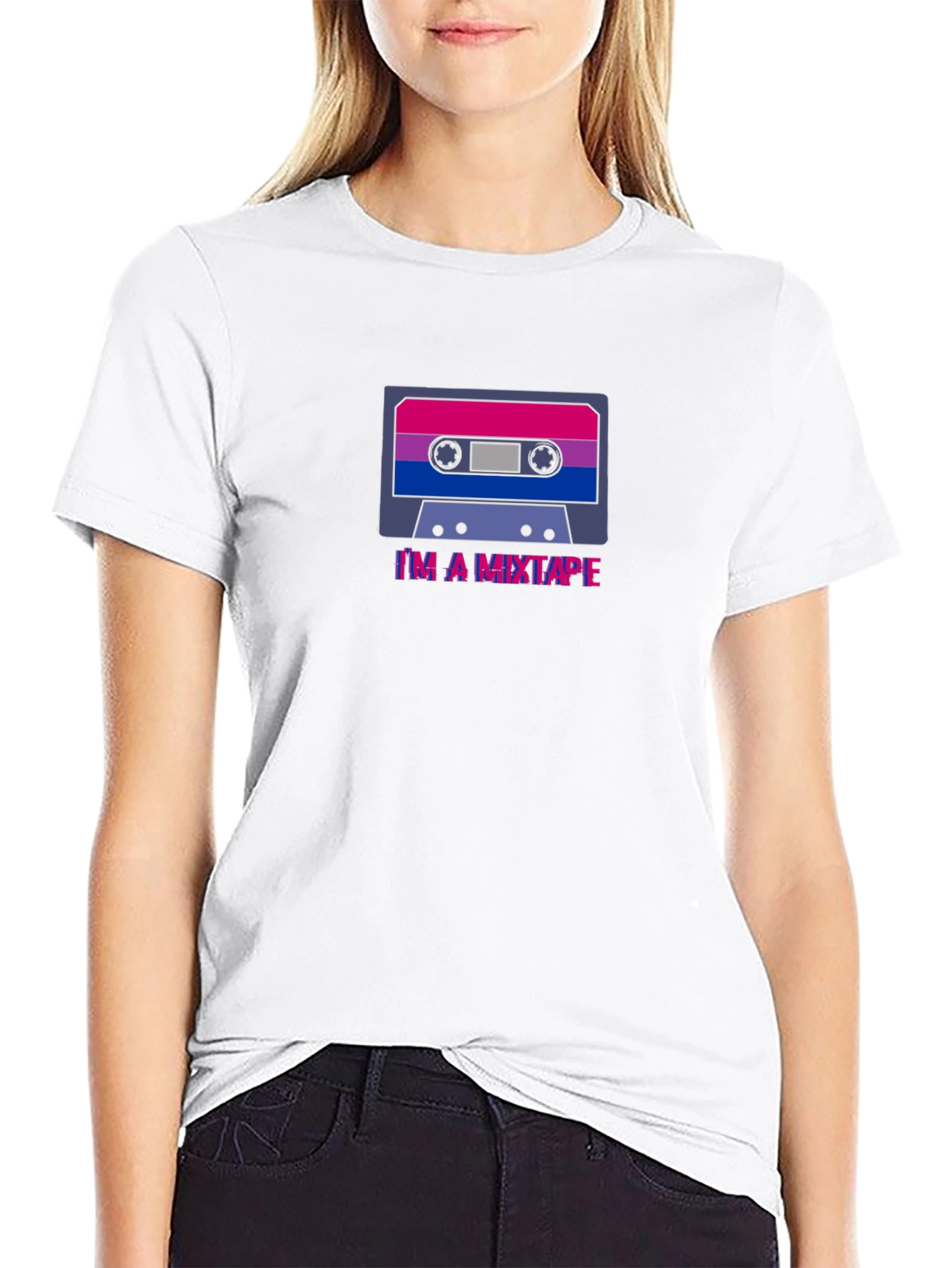 Bisexual Pride Cassette Tape T-Shirt