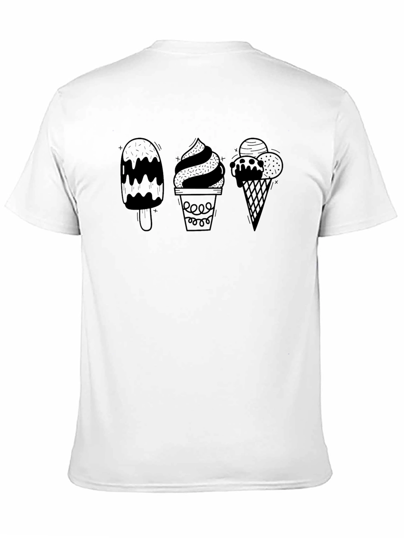 Ice Cream Treat Graphic Tee - Black