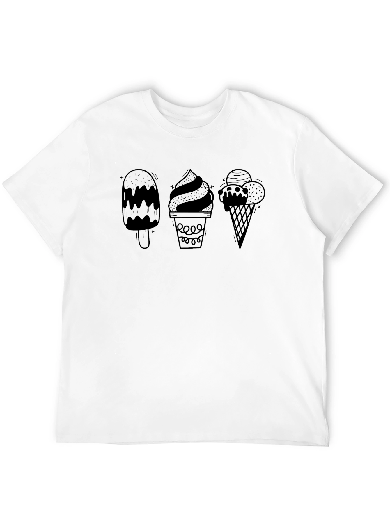 Ice Cream Treat Graphic Tee - Black