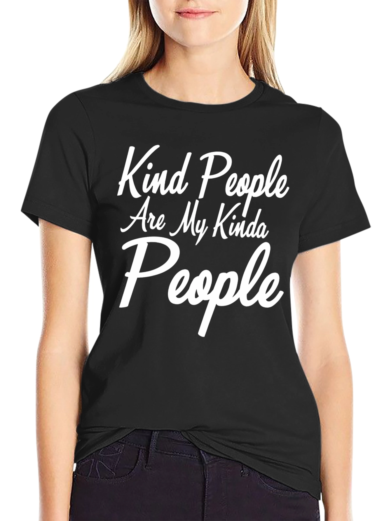Kind People Graphic Tee - Soft Black T-Shirt