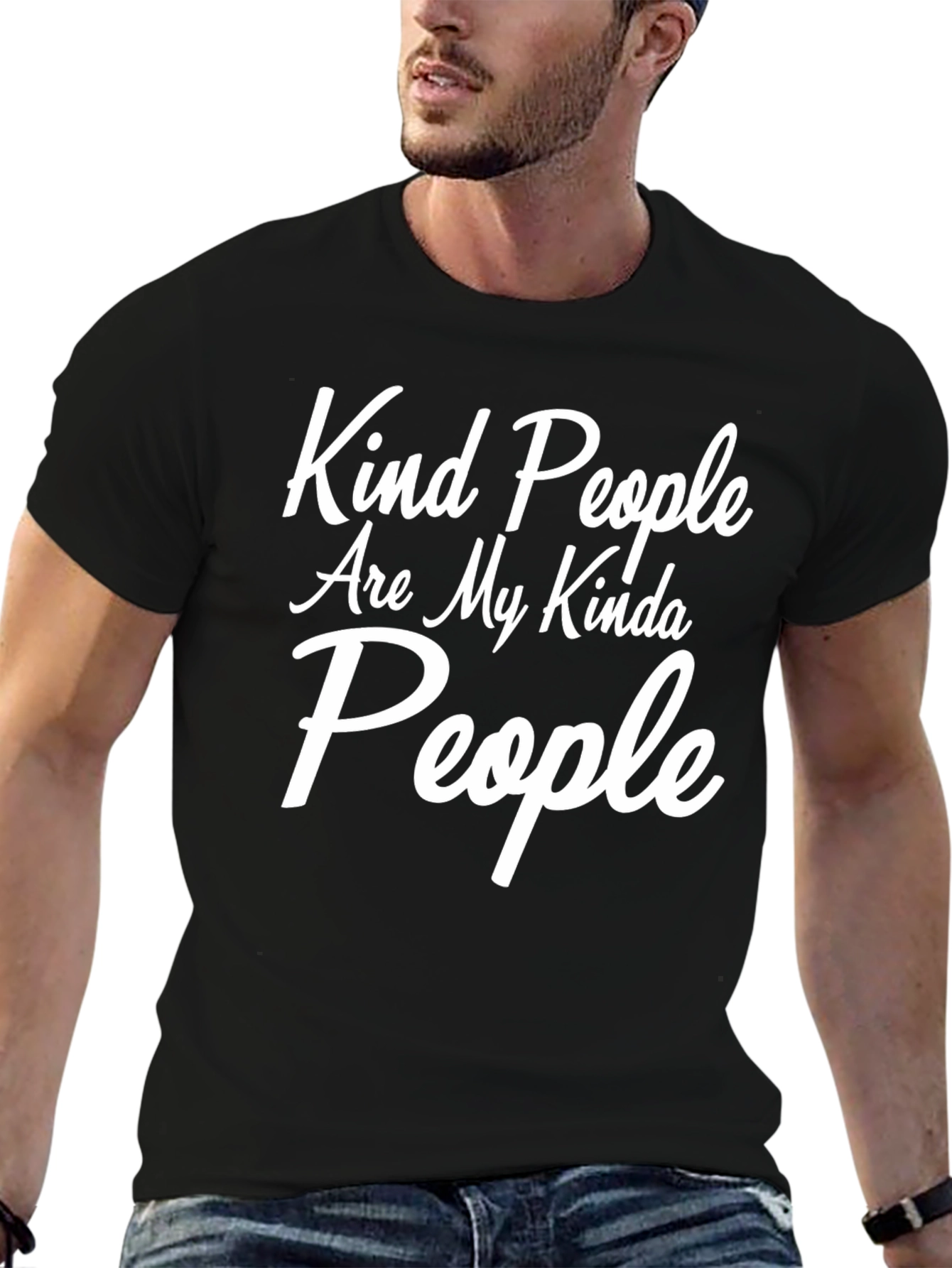 Kind People Graphic Tee - Soft Black T-Shirt