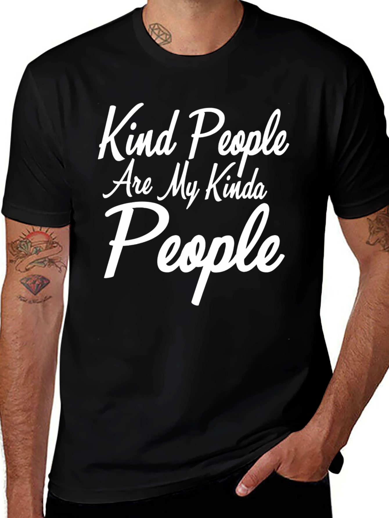 Kind People Graphic Tee - Soft Black T-Shirt