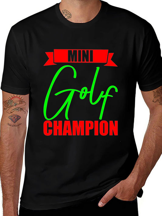 Mini Golf Champion Black T-Shirt