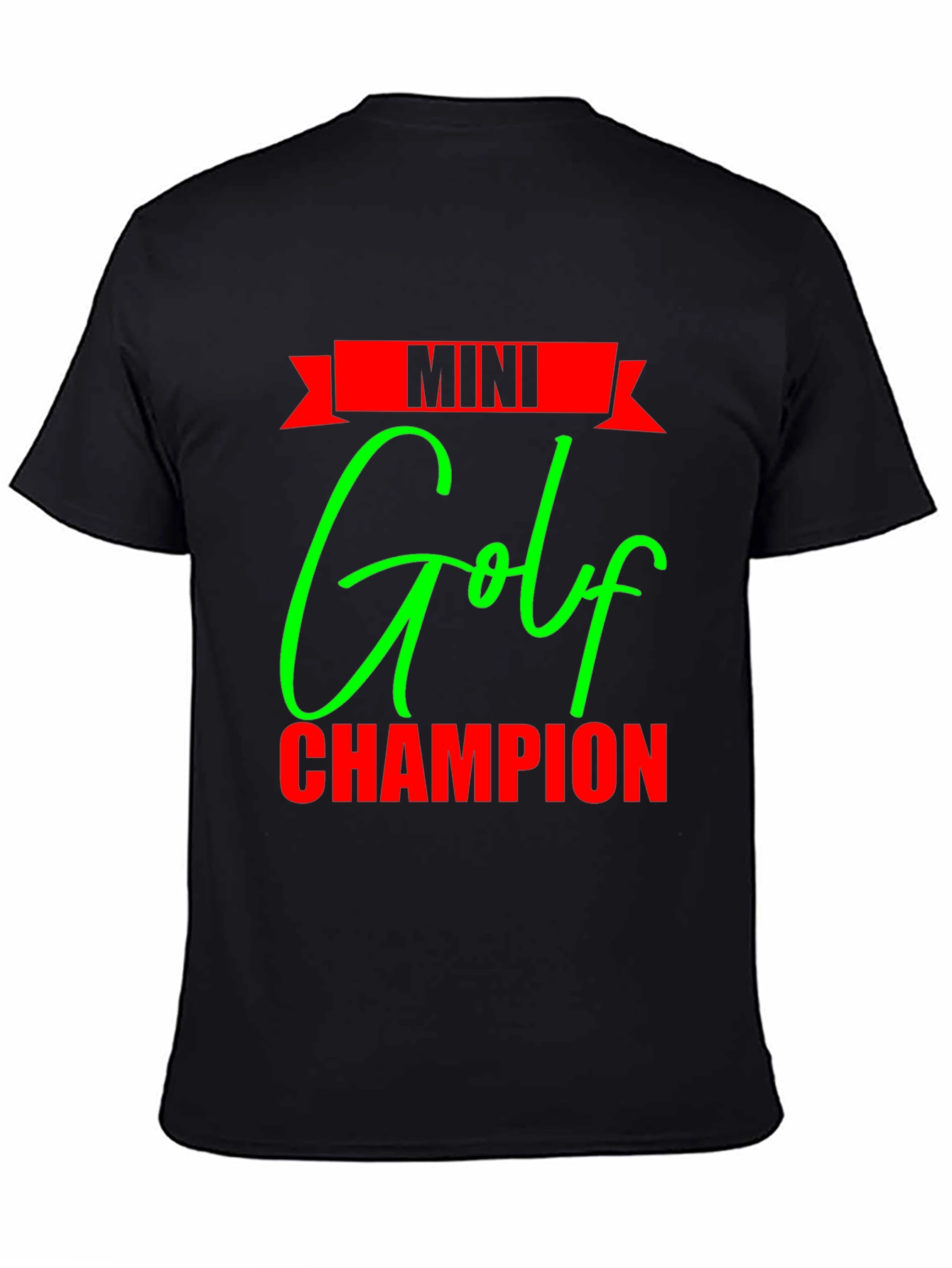 Mini Golf Champion Black T-Shirt