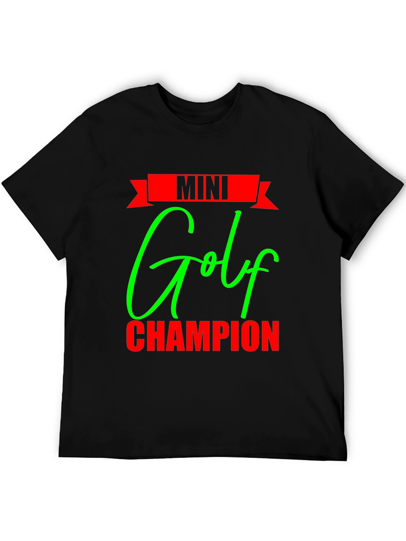 Mini Golf Champion Black T-Shirt