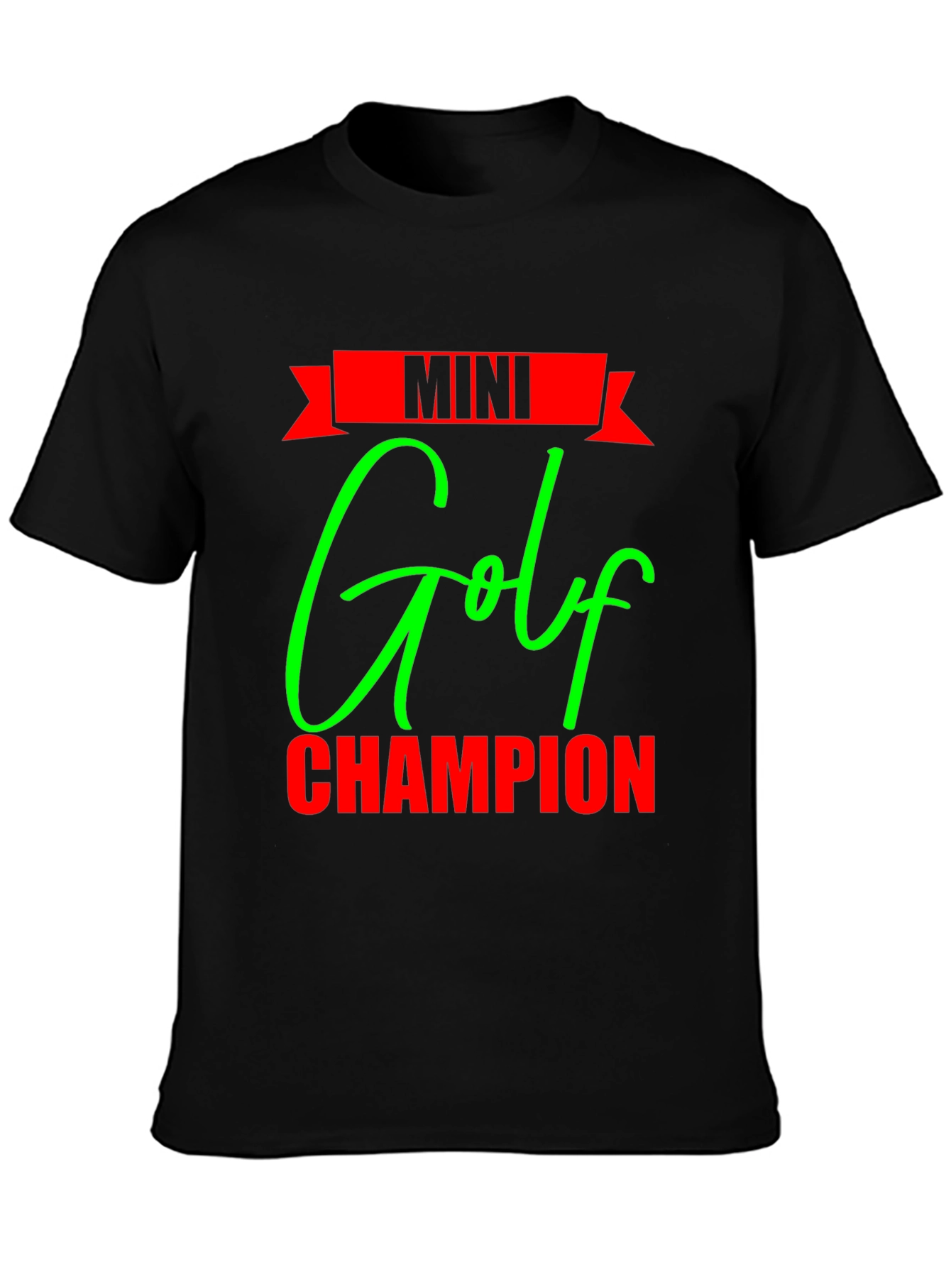 Mini Golf Champion Black T-Shirt