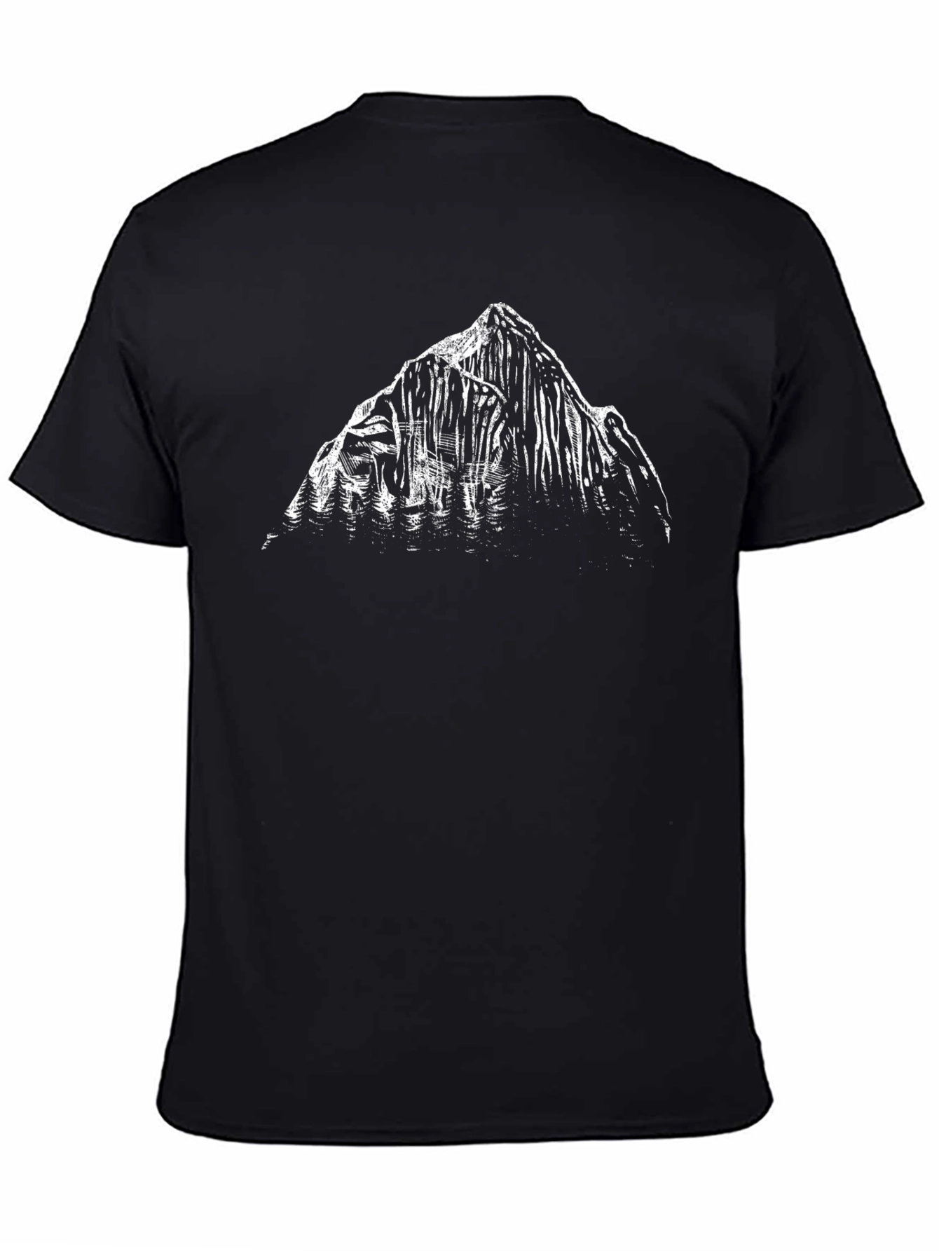 Mountain Graphic T-Shirt - Black Cotton Tee