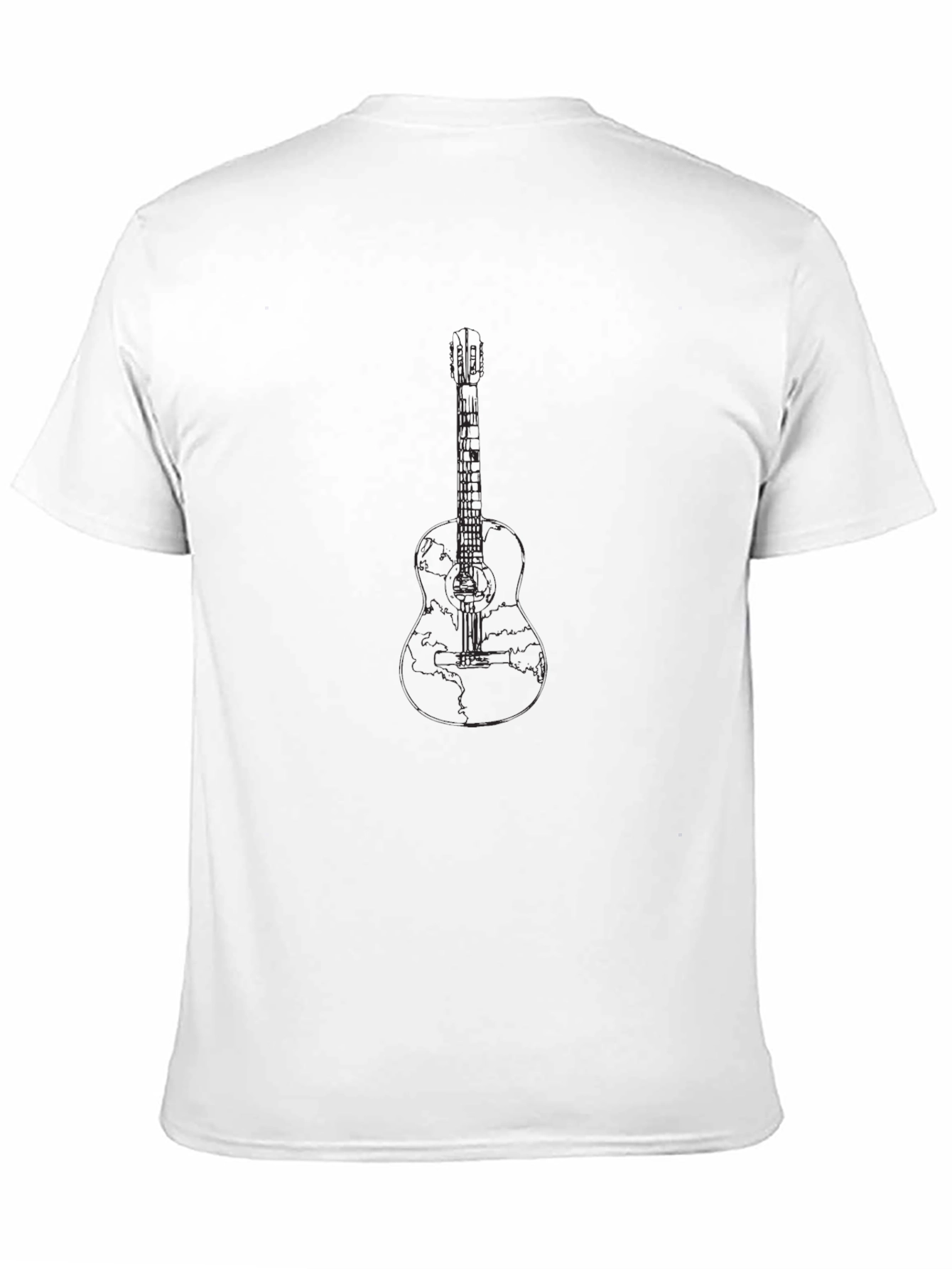 Classic Black Guitar Graphic T-Shirt