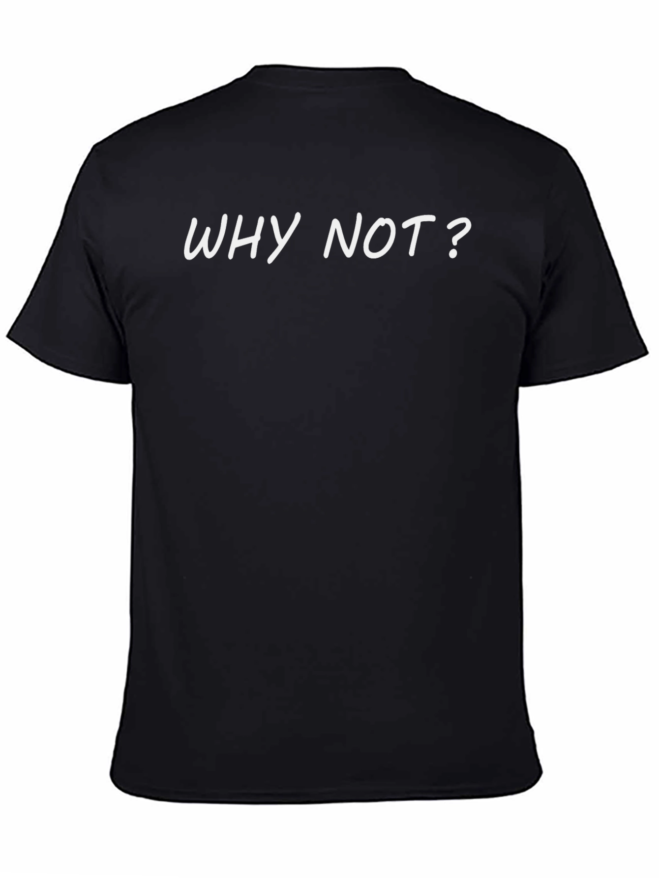 Why Not? Graphic Tee - Soft Black T-Shirt