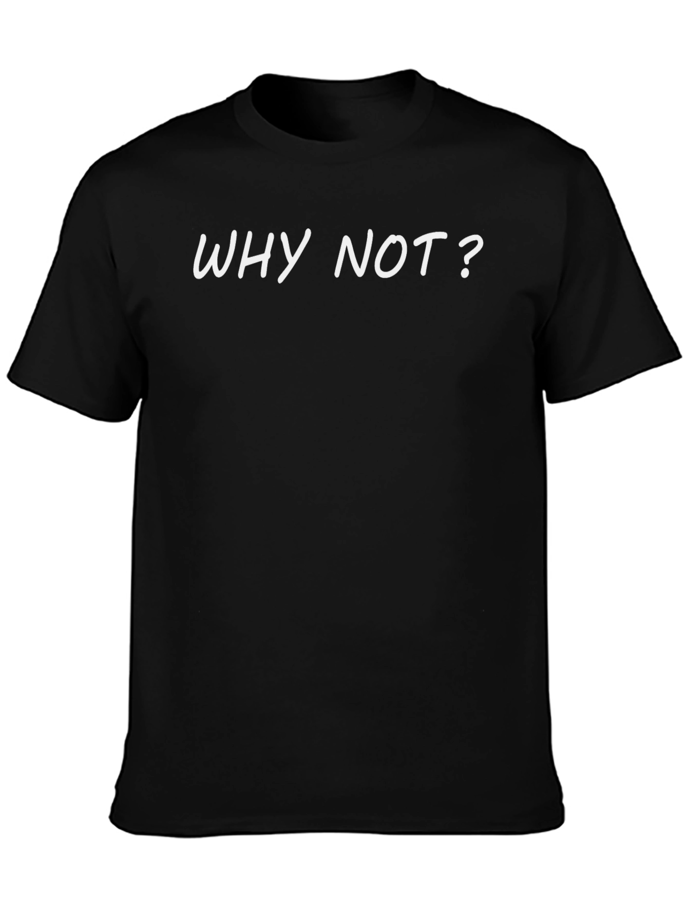 Why Not? Graphic Tee - Soft Black T-Shirt