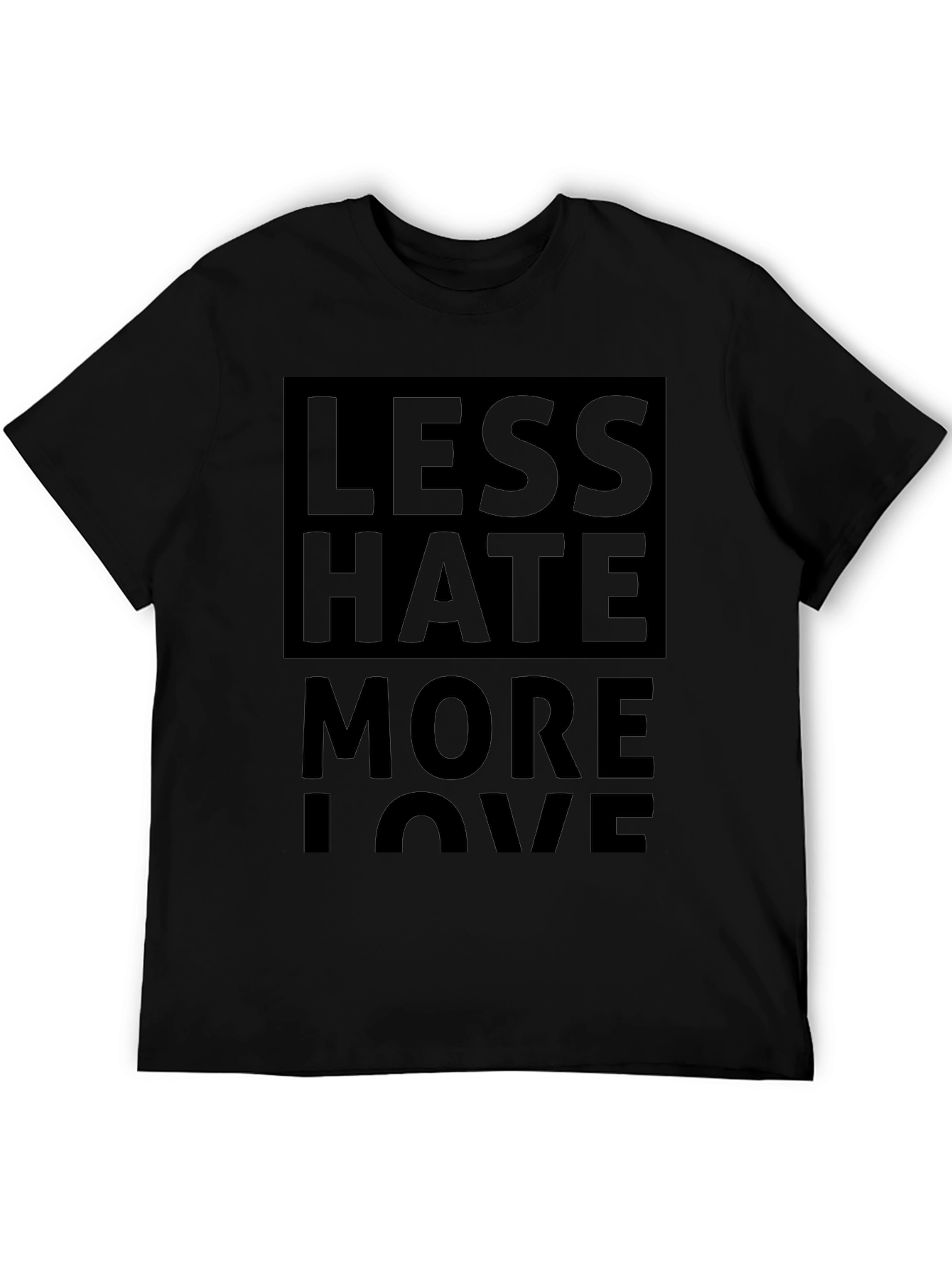 Less Hate More Love Graphic Tee - Black