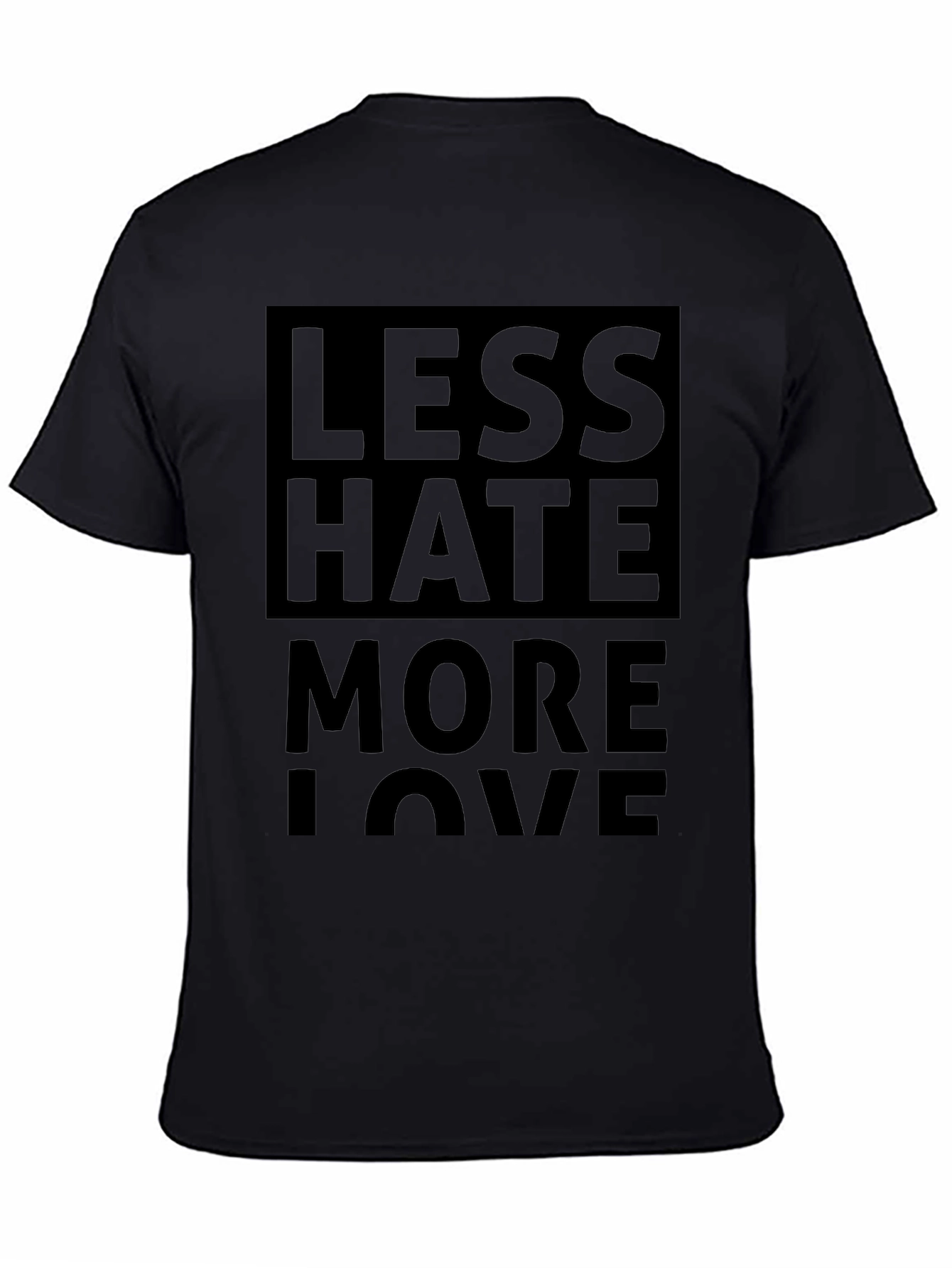Less Hate More Love Graphic Tee - Black
