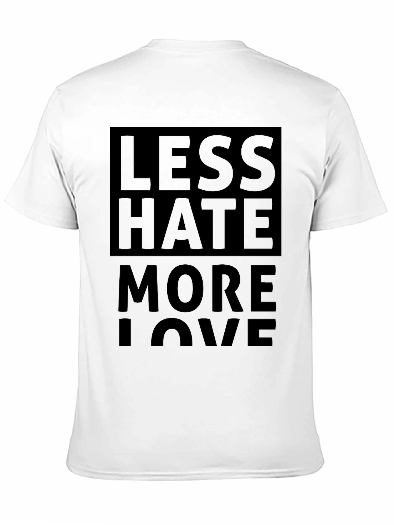 Less Hate More Love Graphic Tee - Black
