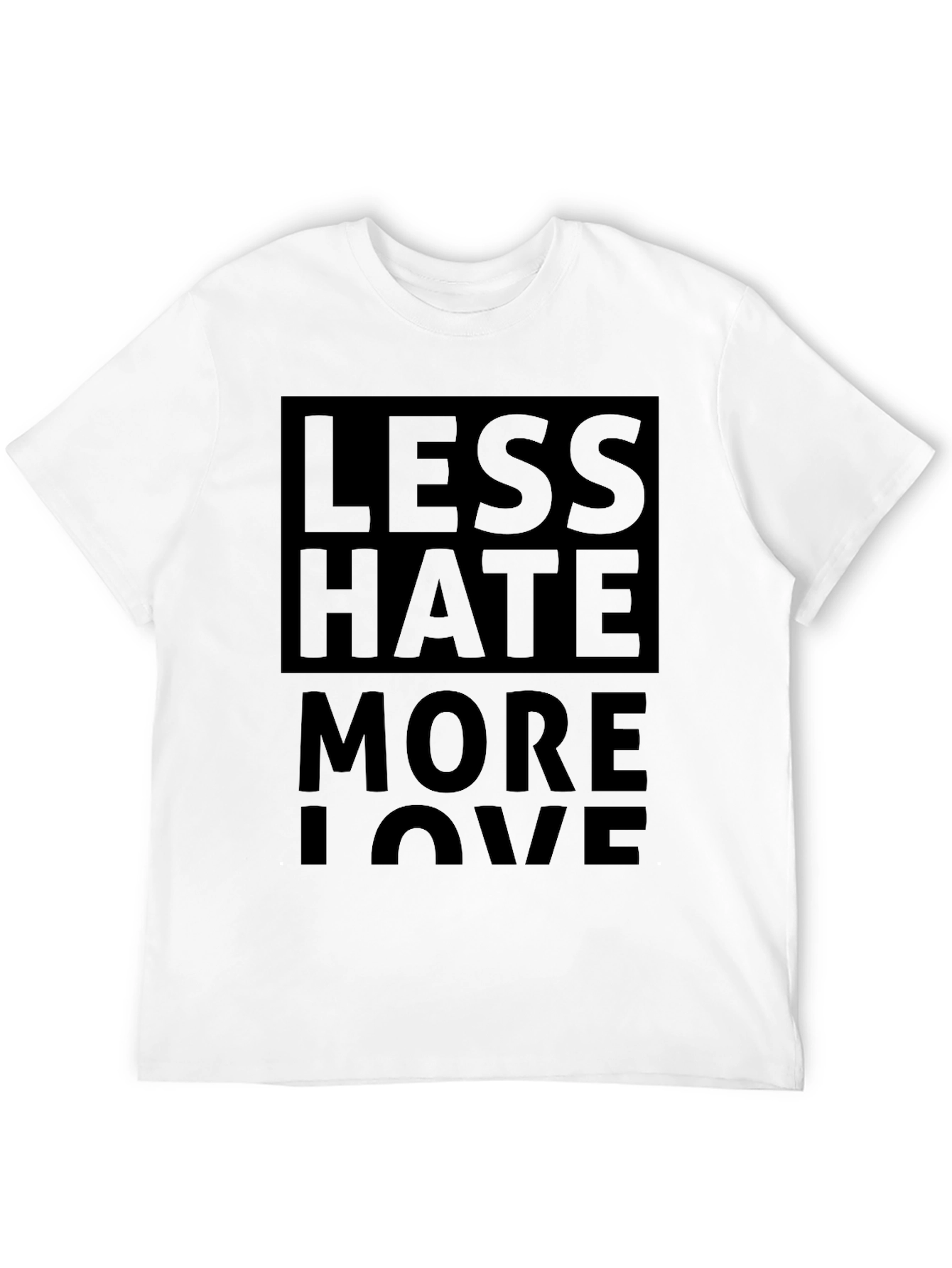 Less Hate More Love Graphic Tee - Black