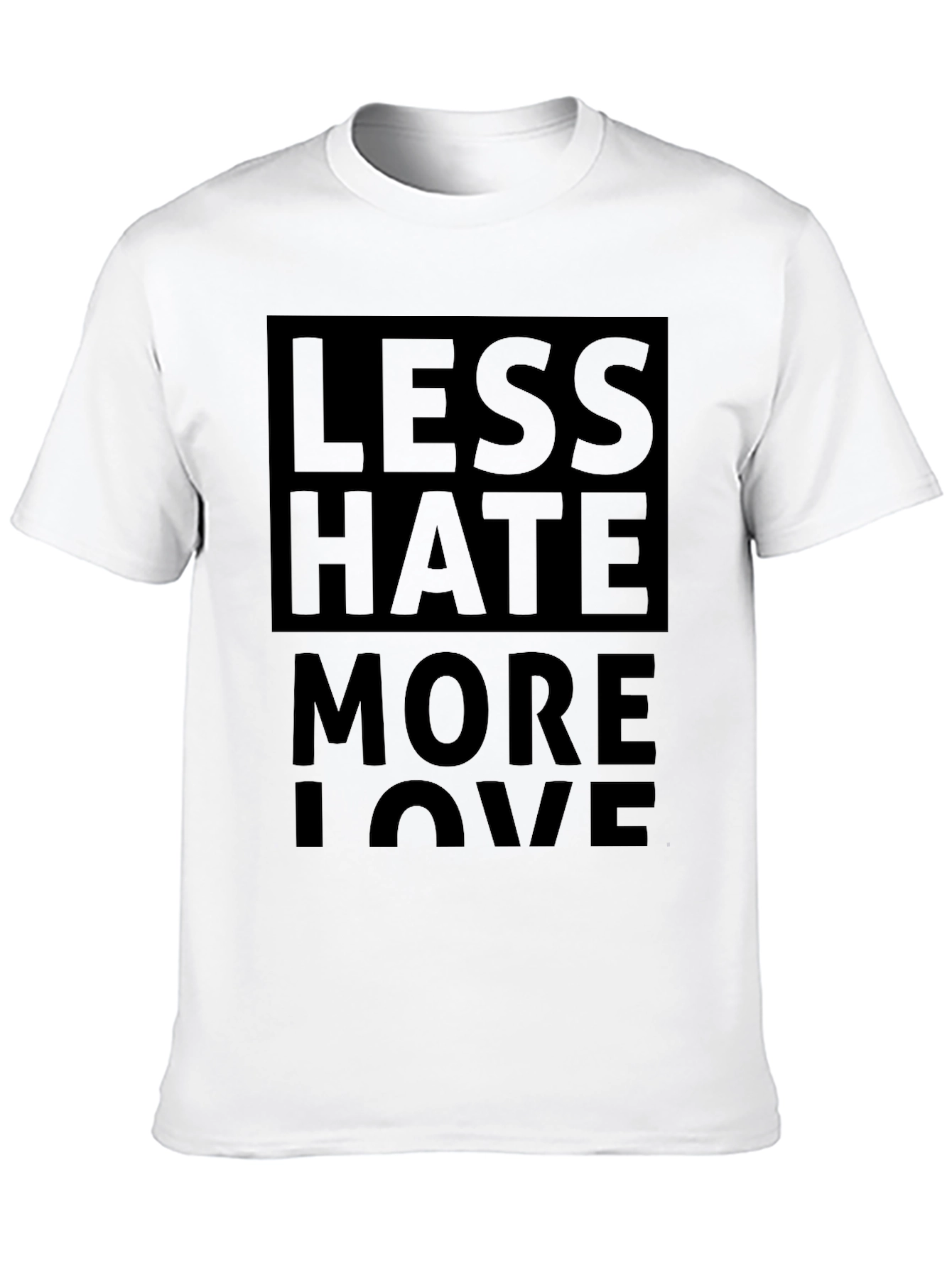 Less Hate More Love Graphic Tee - Black