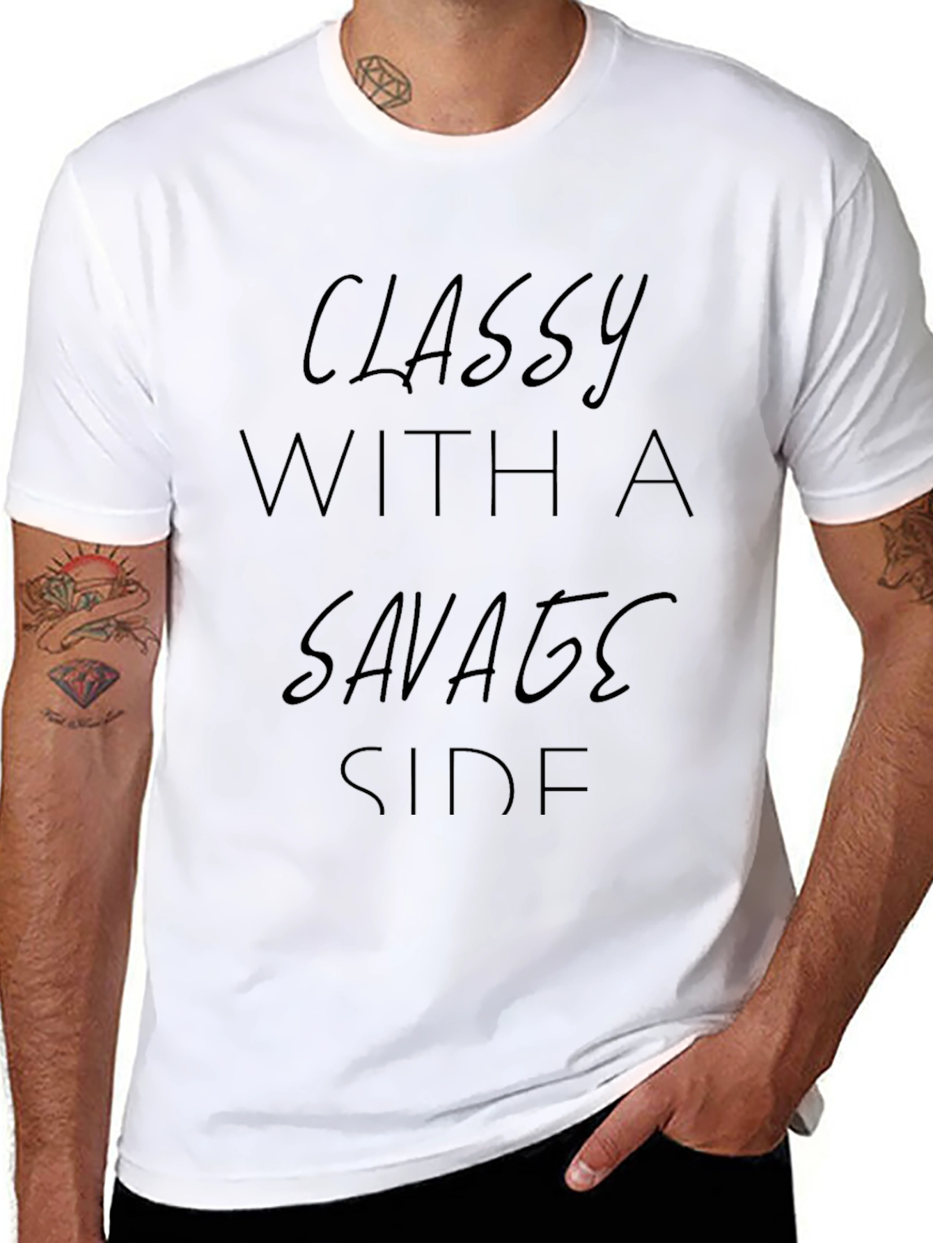 Classy with a Savage Side Black T-Shirt