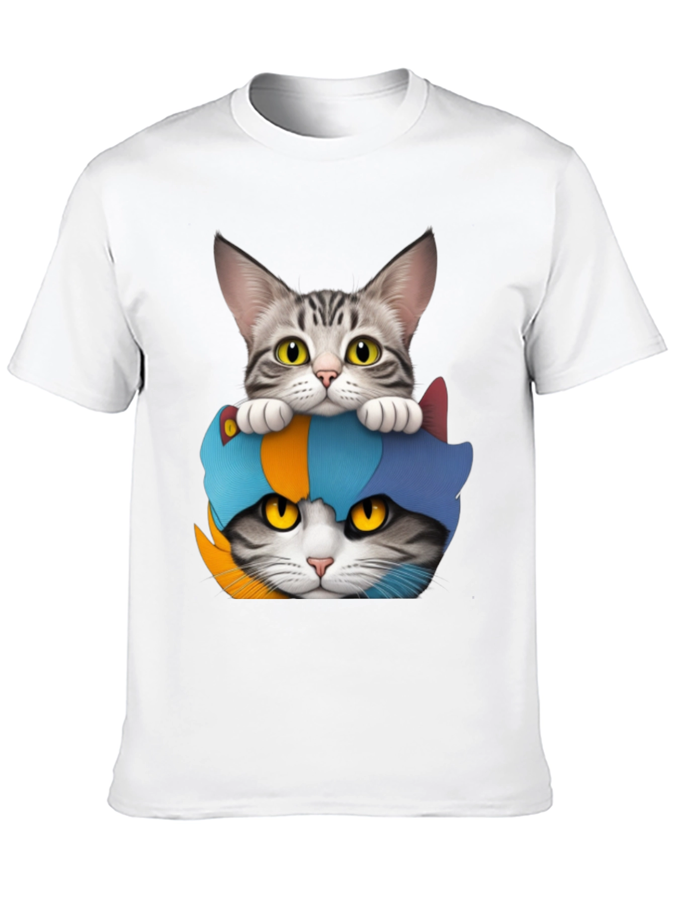 Two Cats T-Shirt: Funny Feline Graphic Tee