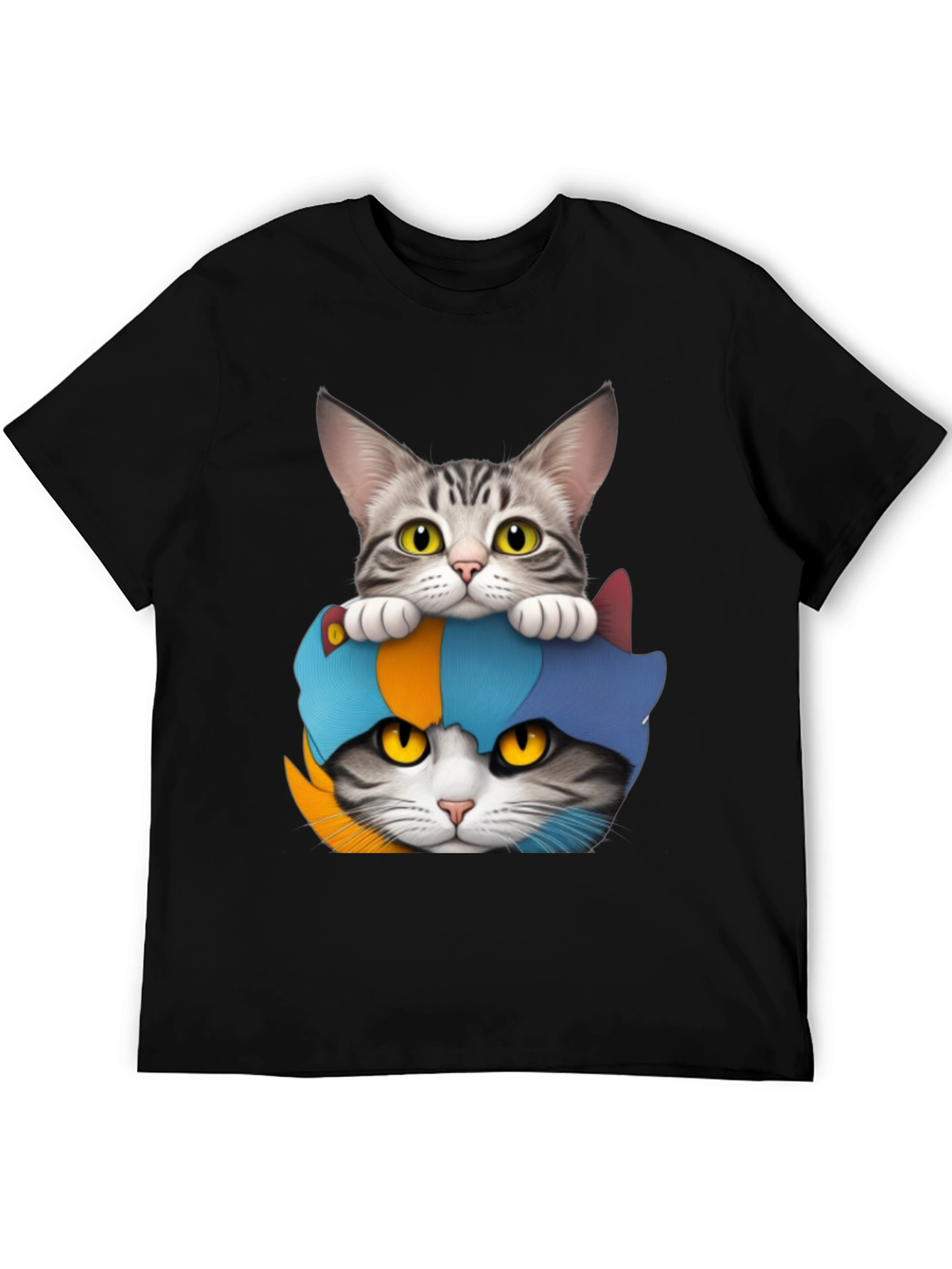 Two Cats T-Shirt: Funny Feline Graphic Tee