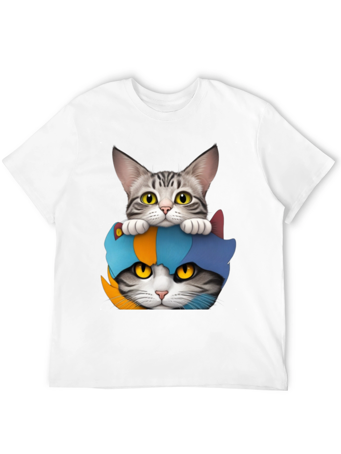 Two Cats T-Shirt: Funny Feline Graphic Tee